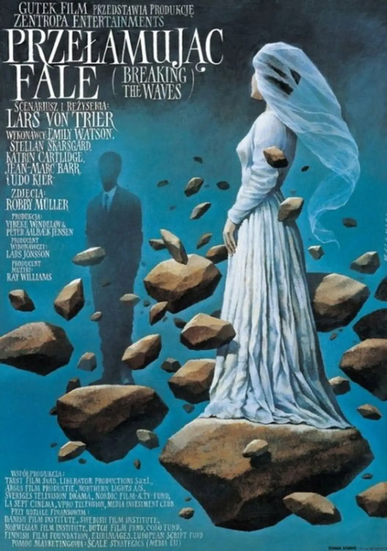 Plakat filmowy "Przełamując fale"