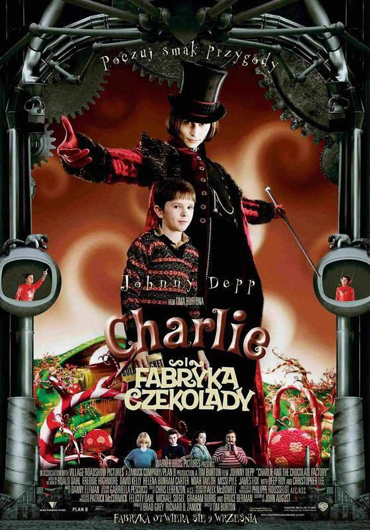 Plakat filmowy "Charlie i fabryka czekolady"
