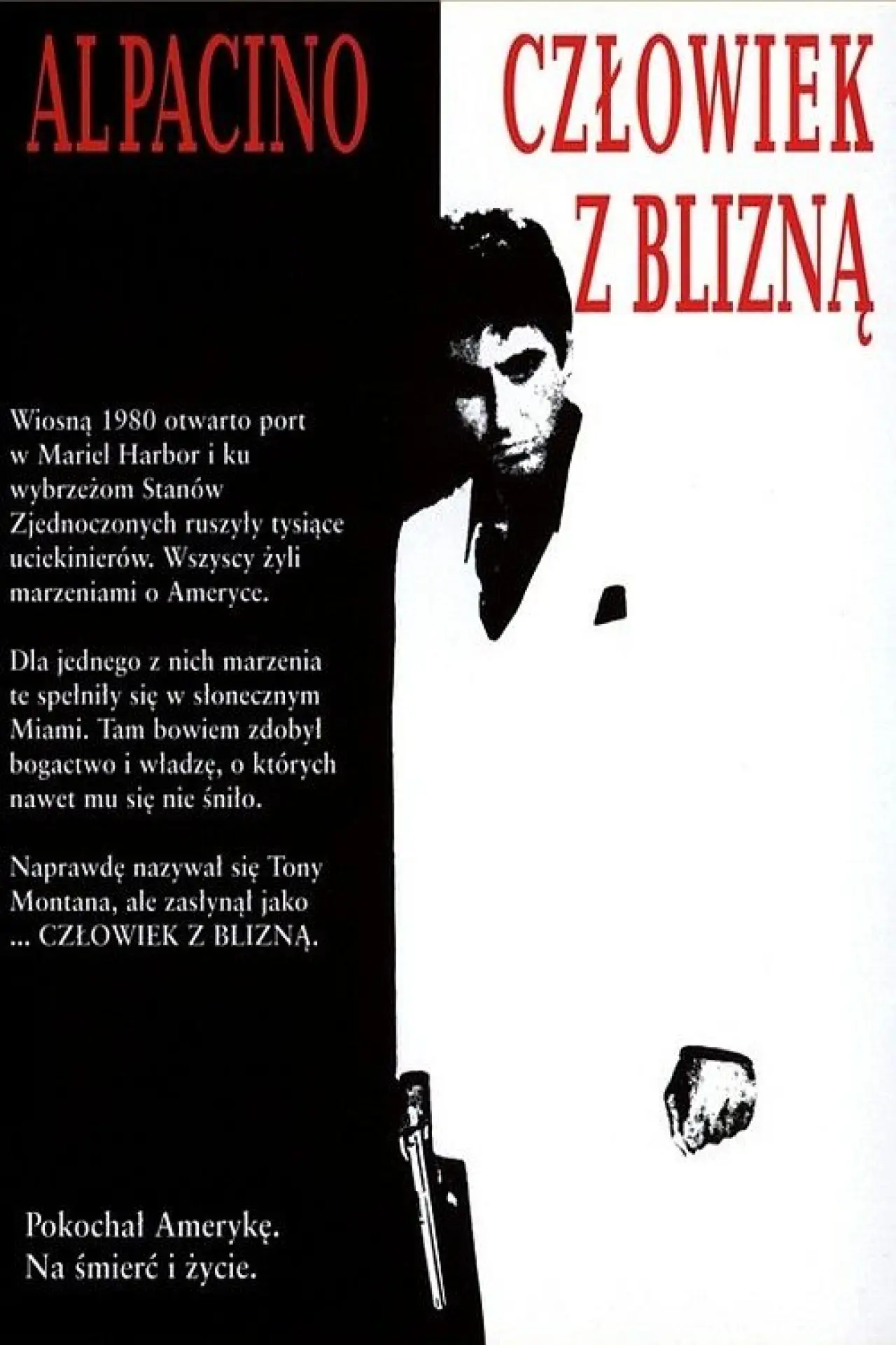 Plakat filmowy "Człowiek z blizną"