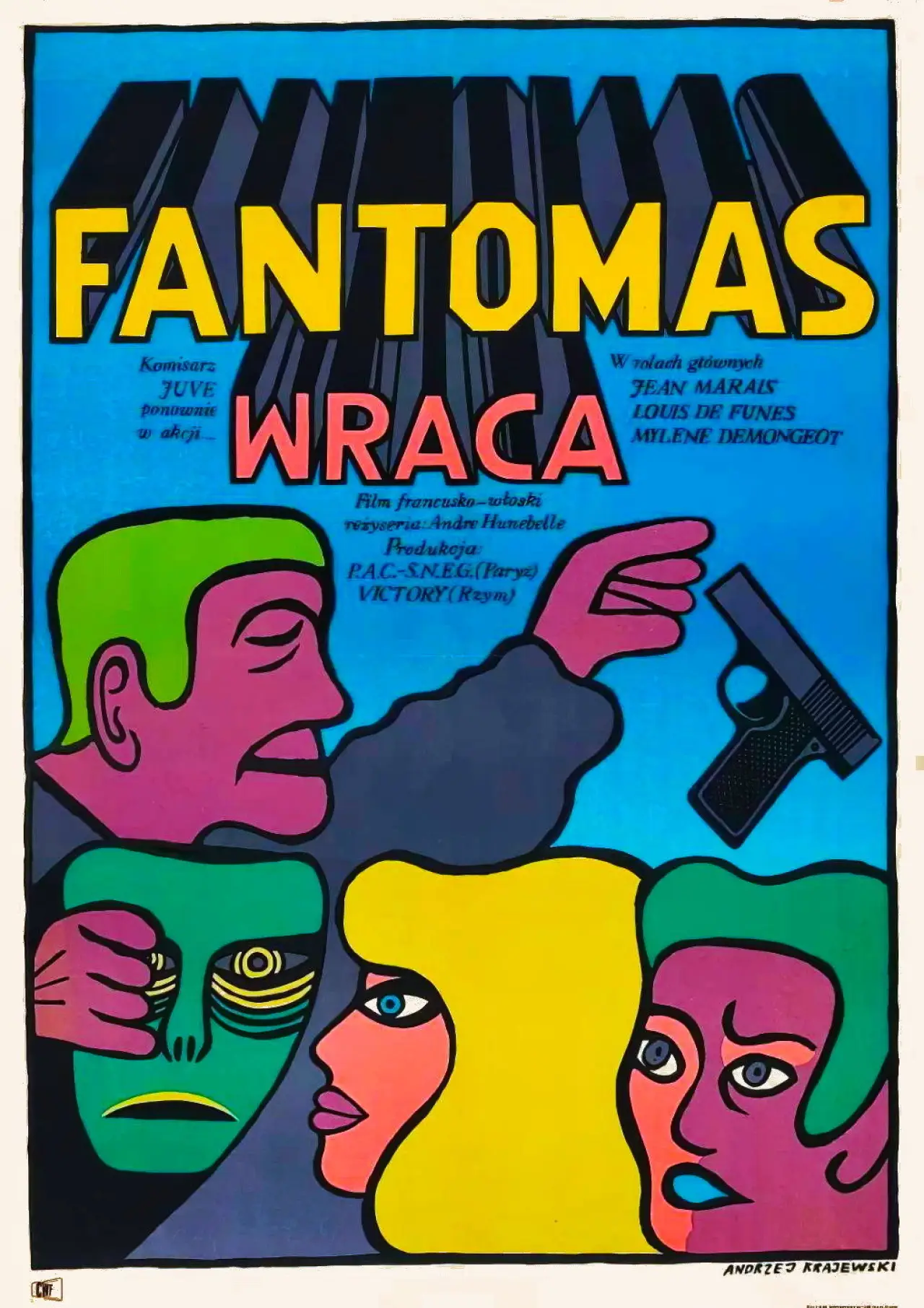 Plakat filmowy "Fantomas powraca"
