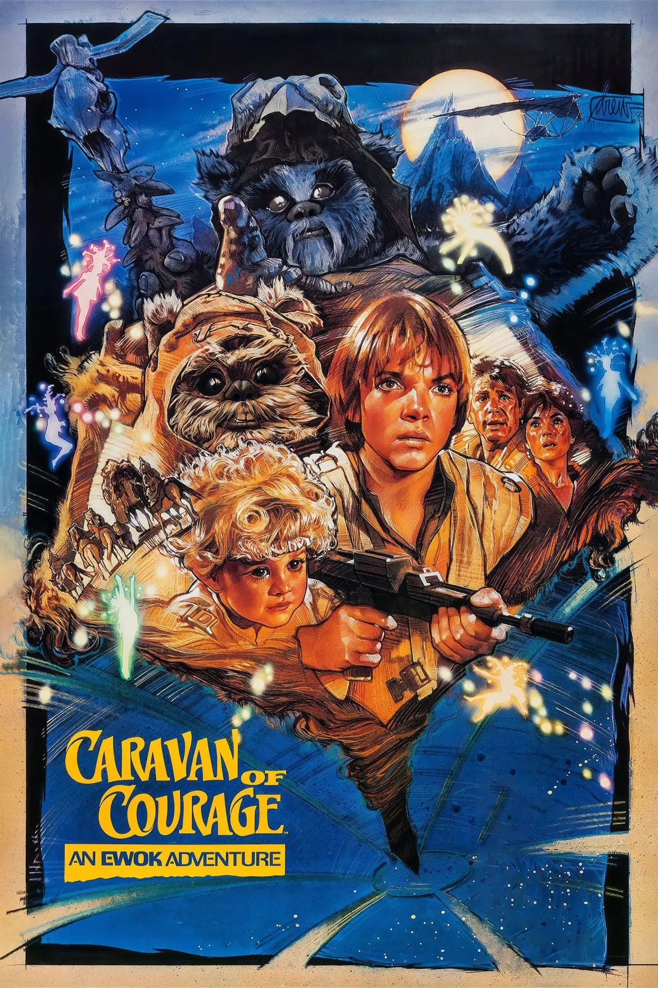 Plakat filmowy "Niebezpieczna wyprawa: Przygoda wsród Ewoków"