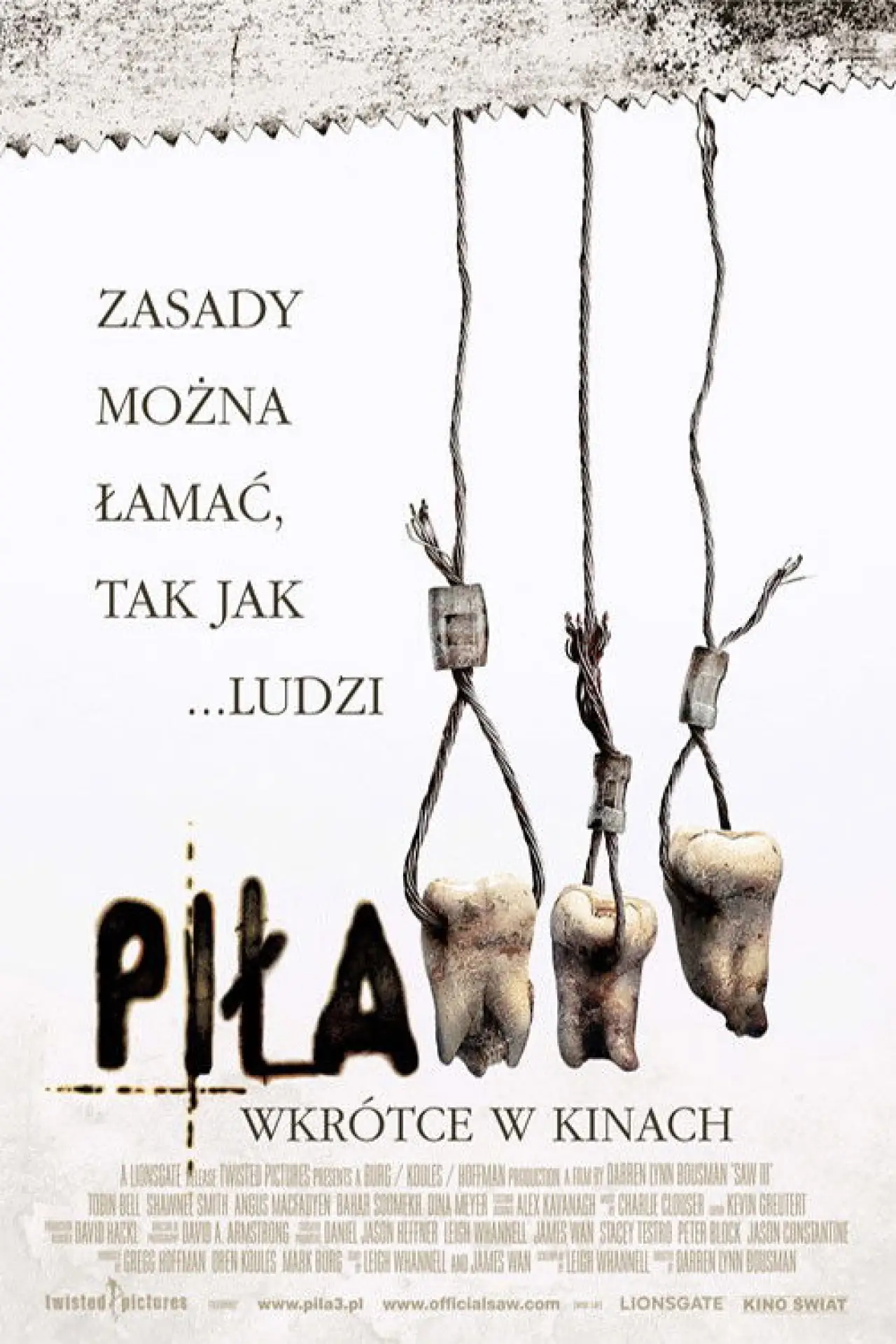 Plakat filmowy "Piła III"