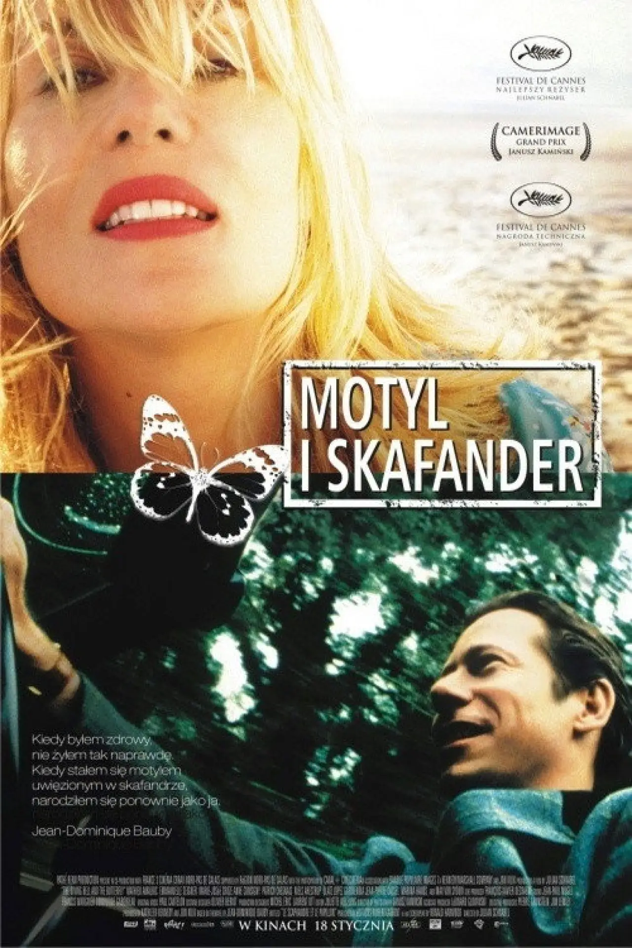 Plakat filmowy "Motyl i skafander"
