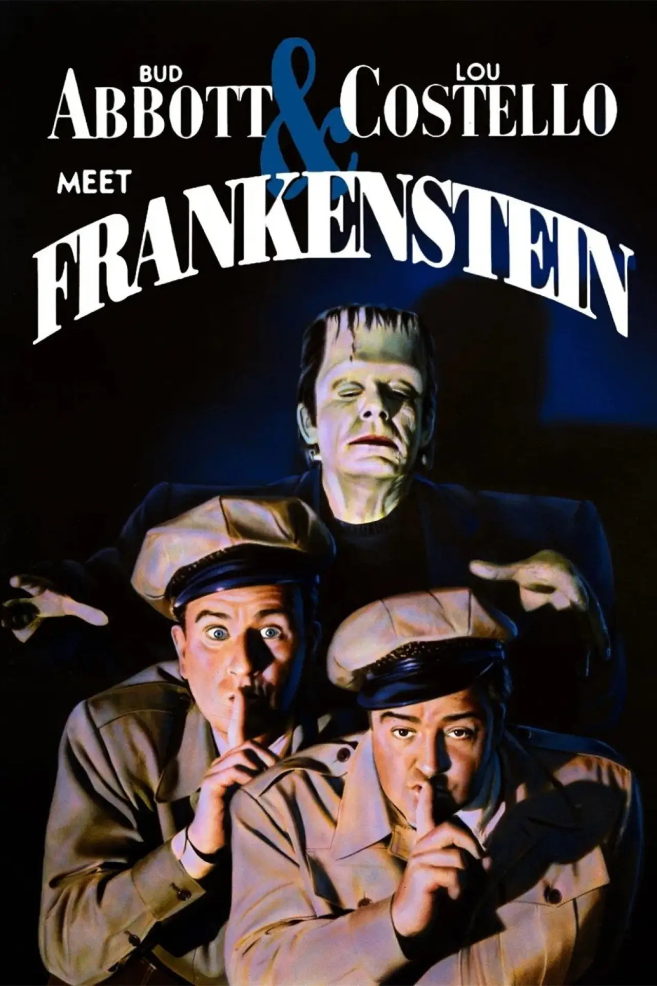 Plakat filmowy "Abbott i Costello spotykają Frankensteina"