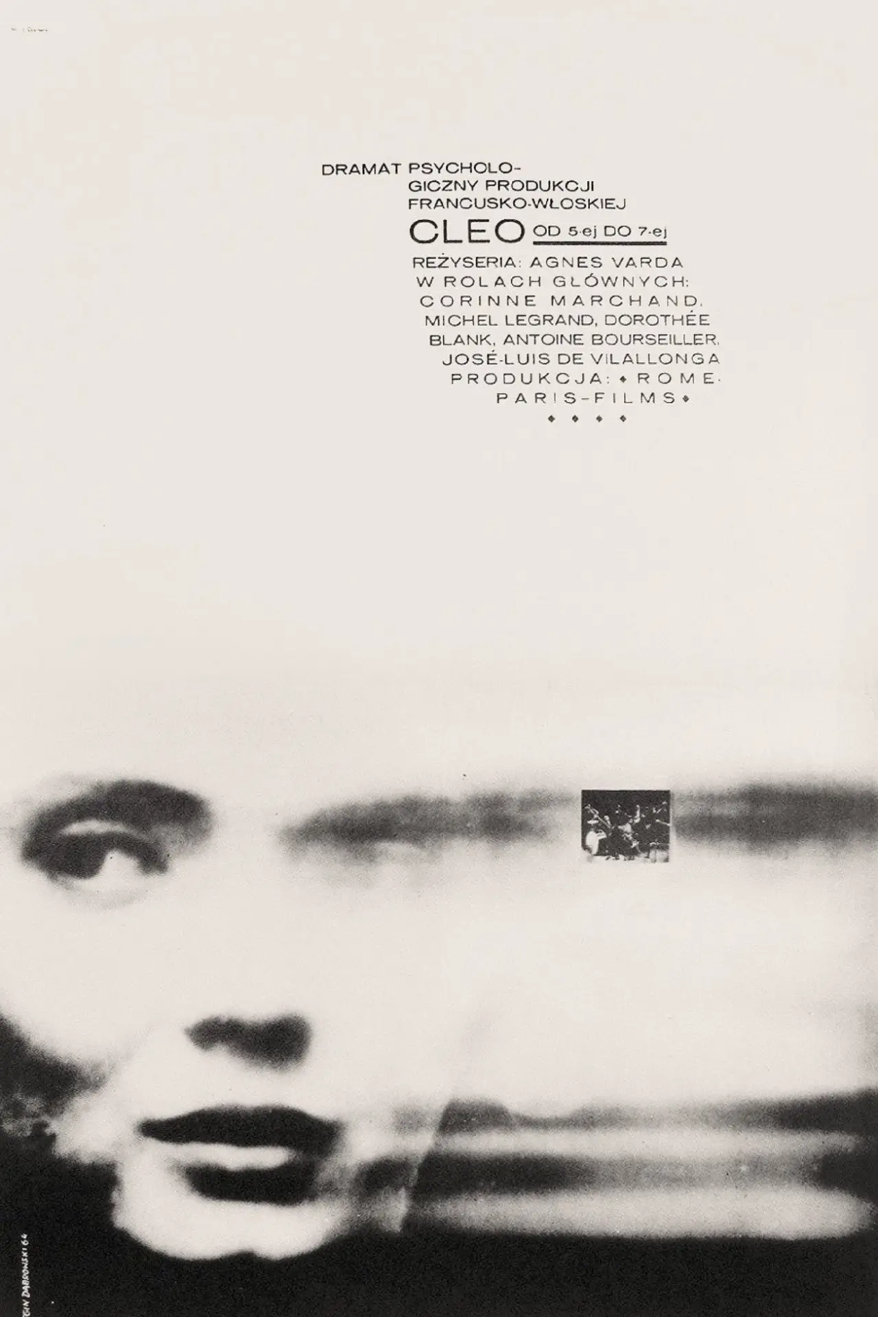 Plakat filmowy "Cleo od piątej do siódmej"