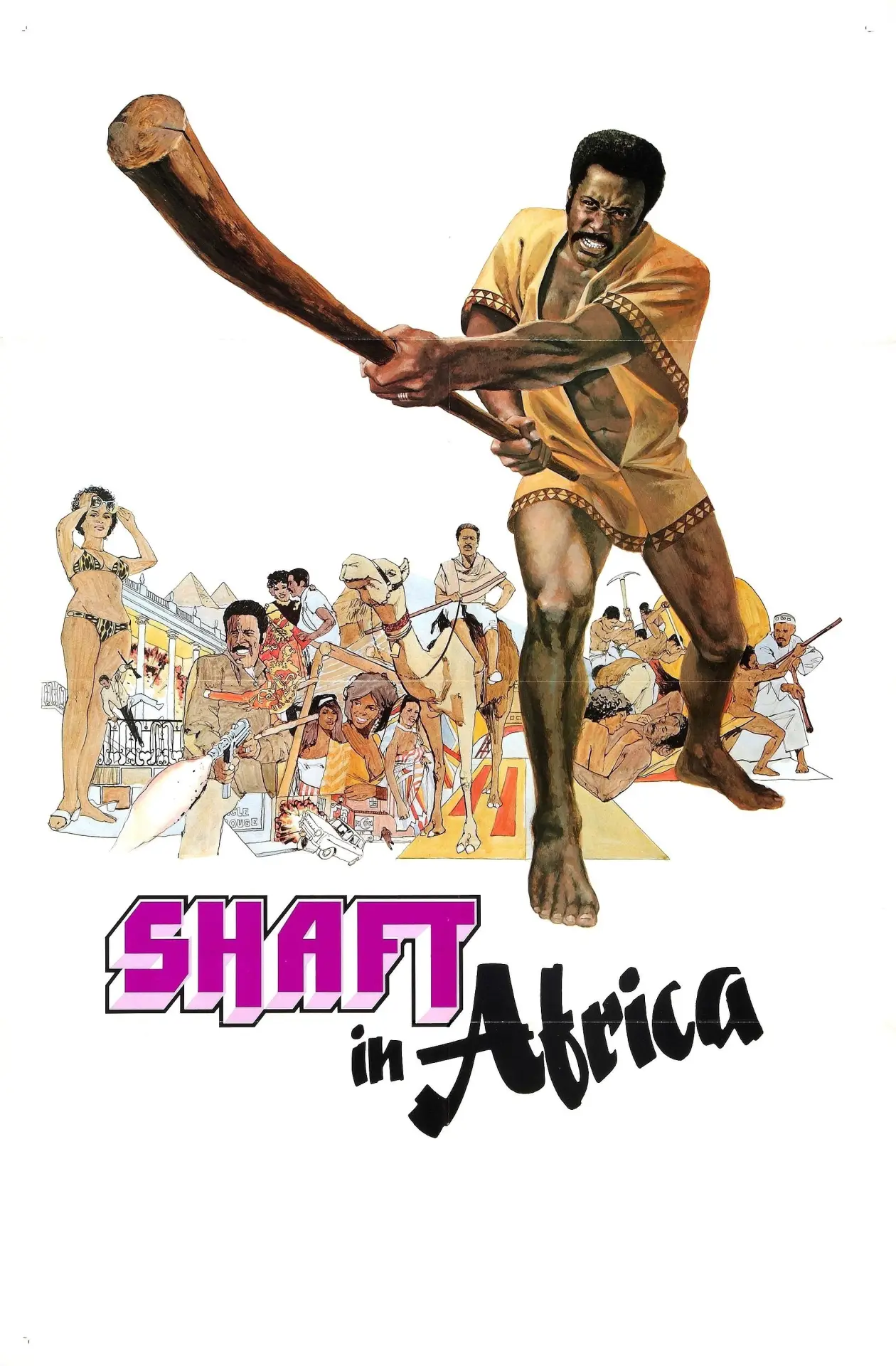 Plakat filmowy "Shaft w Afryce"