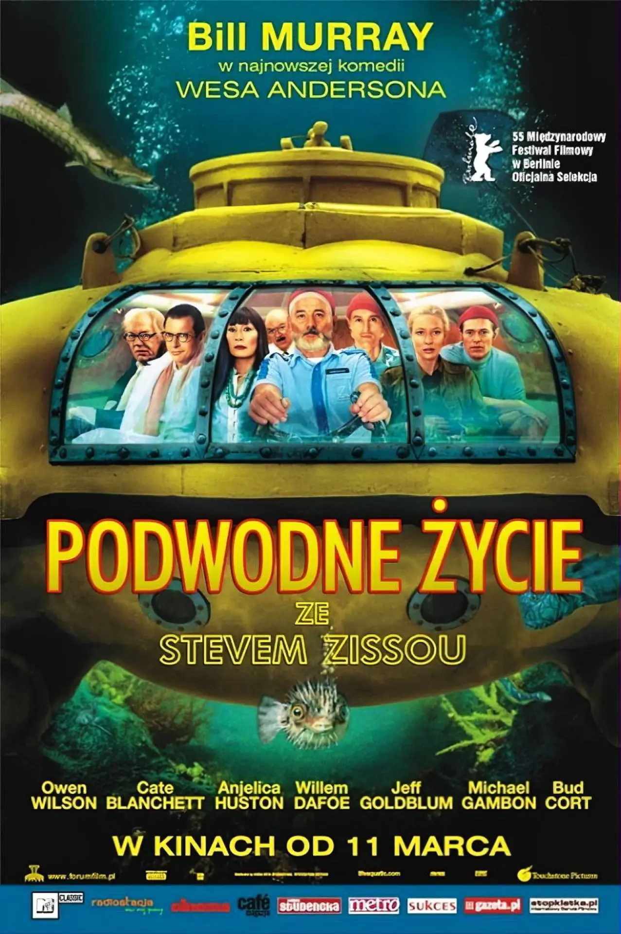 Plakat filmowy "Podwodne życie ze Stevem Zissou"