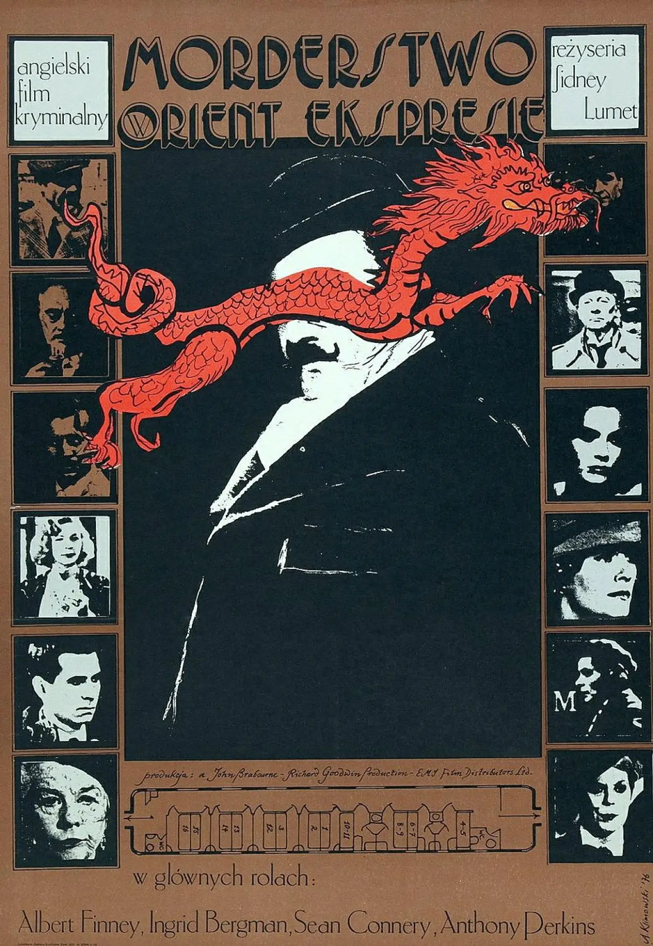 Plakat filmowy "Morderstwo w Orient Ekspresie"