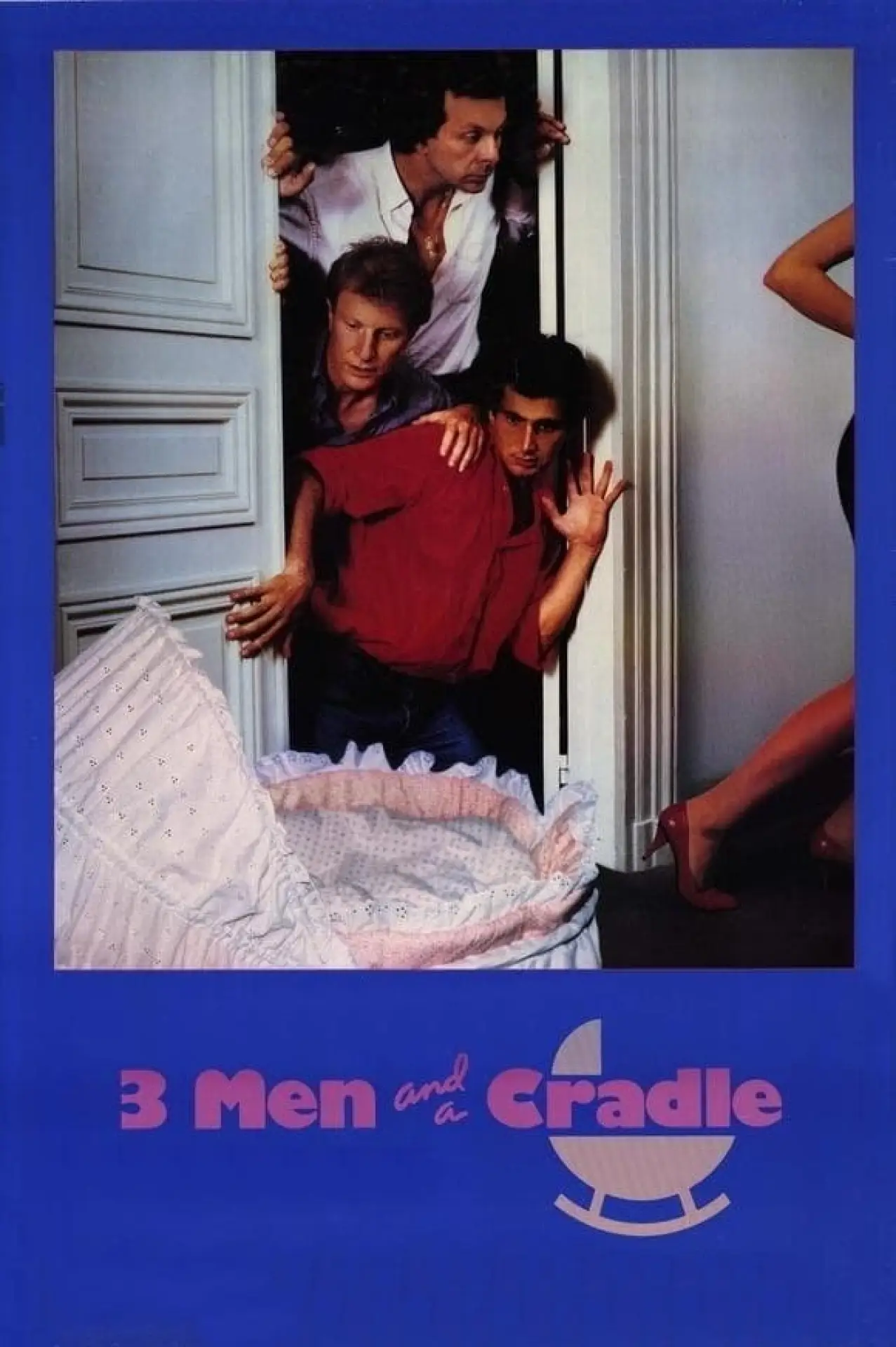 Plakat filmowy "3 Hommes et un couffin"