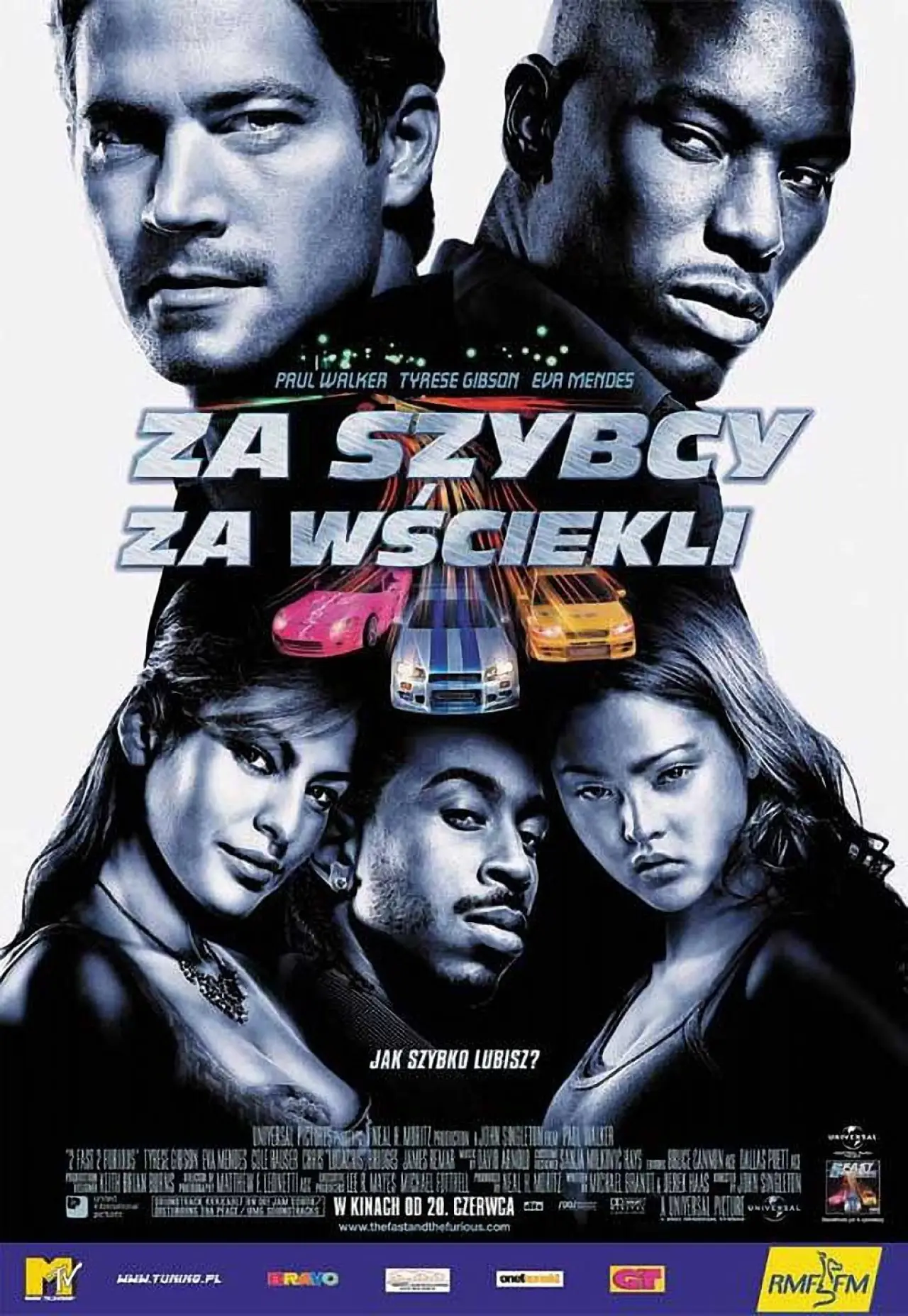 Plakat filmowy "Za szybcy, za wściekli"