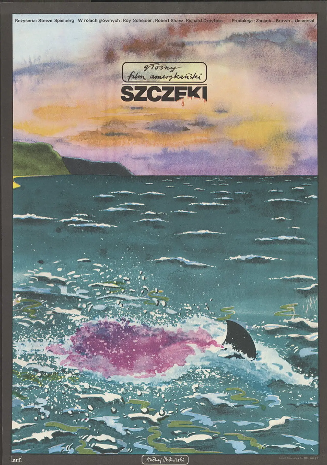 Plakat filmowy "Szczęki"