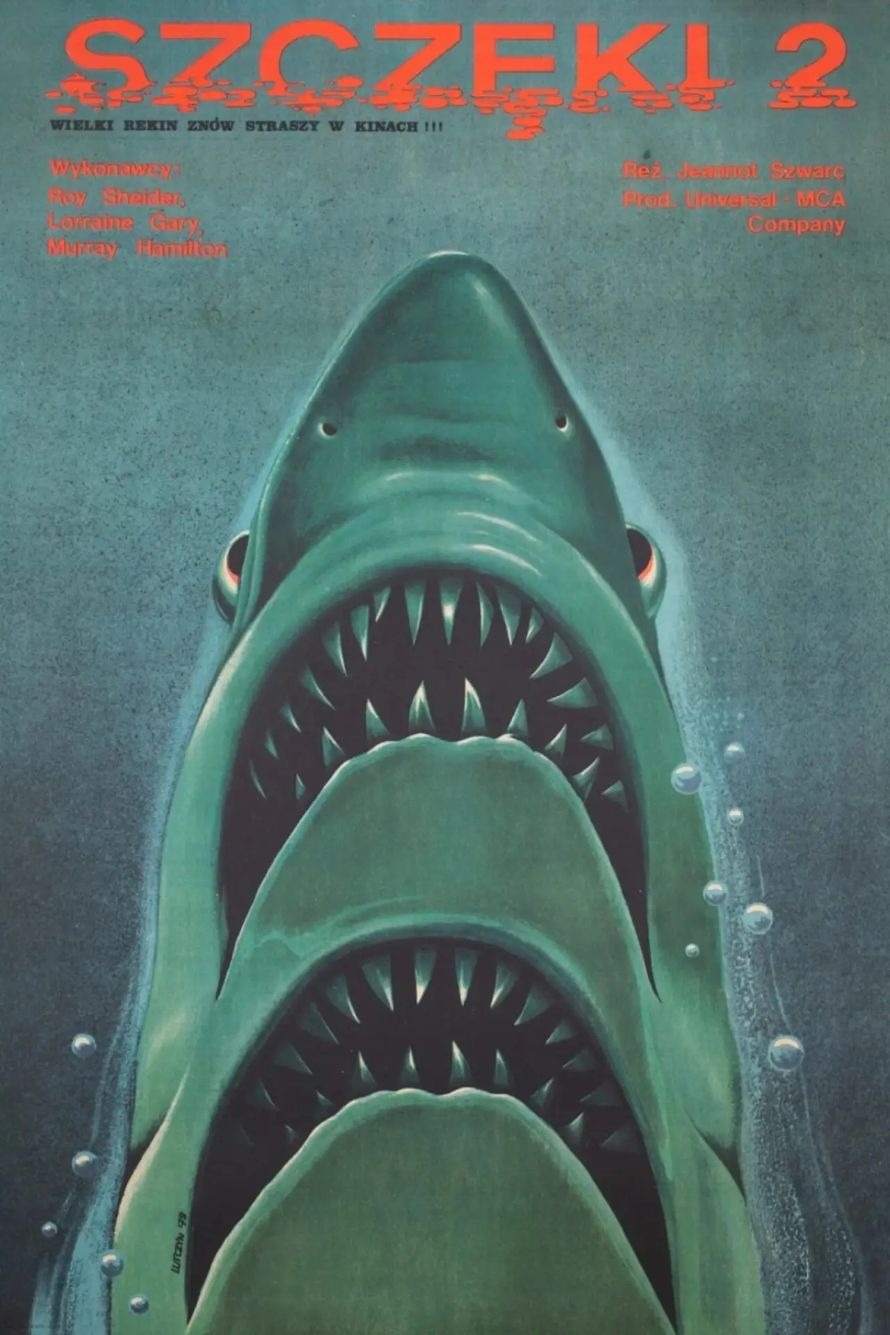 Plakat filmowy "Szczęki 2"