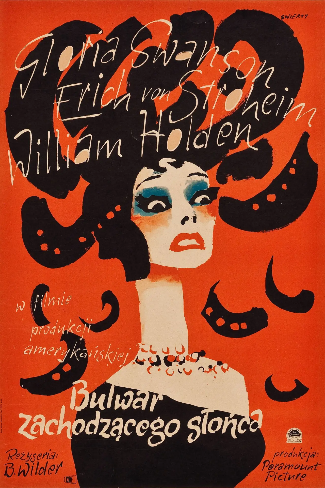 Plakat filmowy "Bulwar Zachodzącego Słońca"