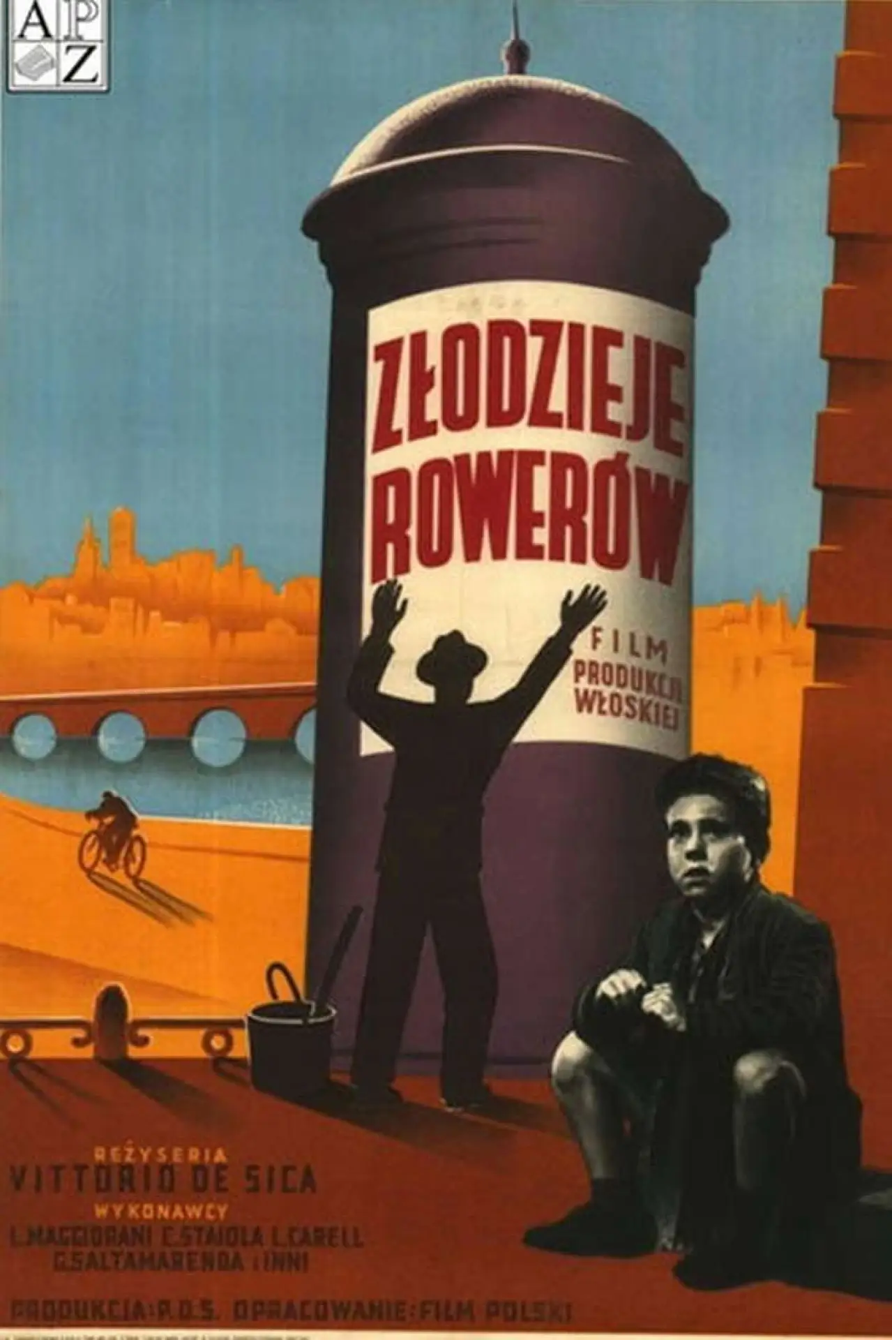Plakat filmowy "Złodzieje rowerów"