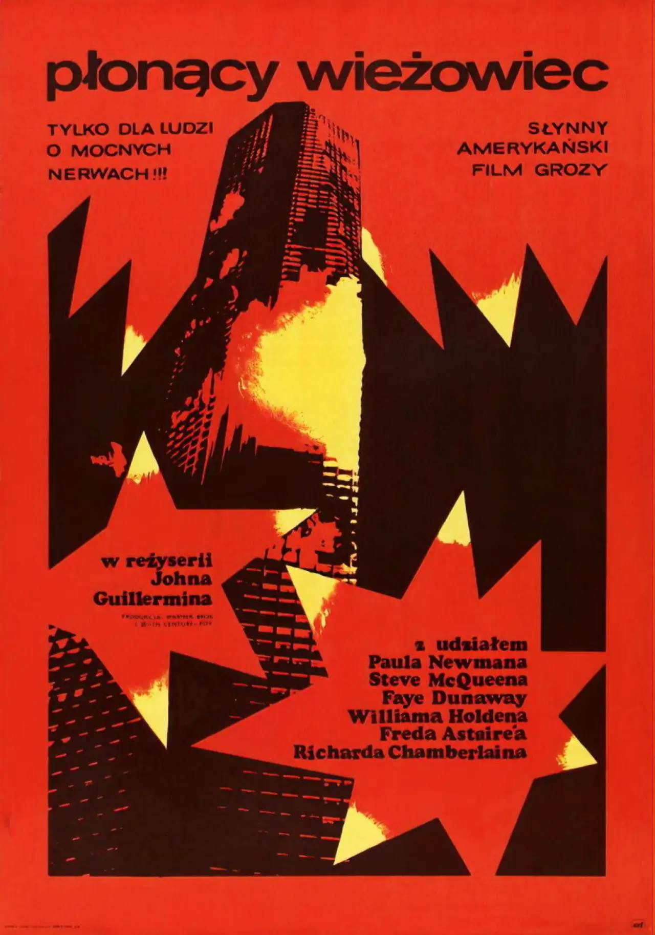 Plakat filmowy "Płonący wieżowiec"