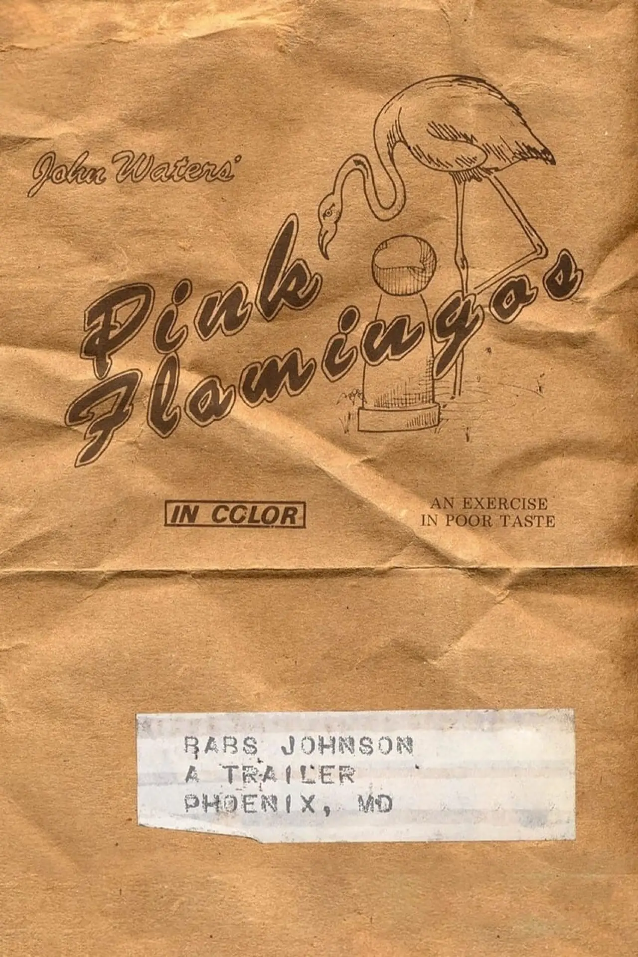 Plakat filmowy "Różowe Flamingi"