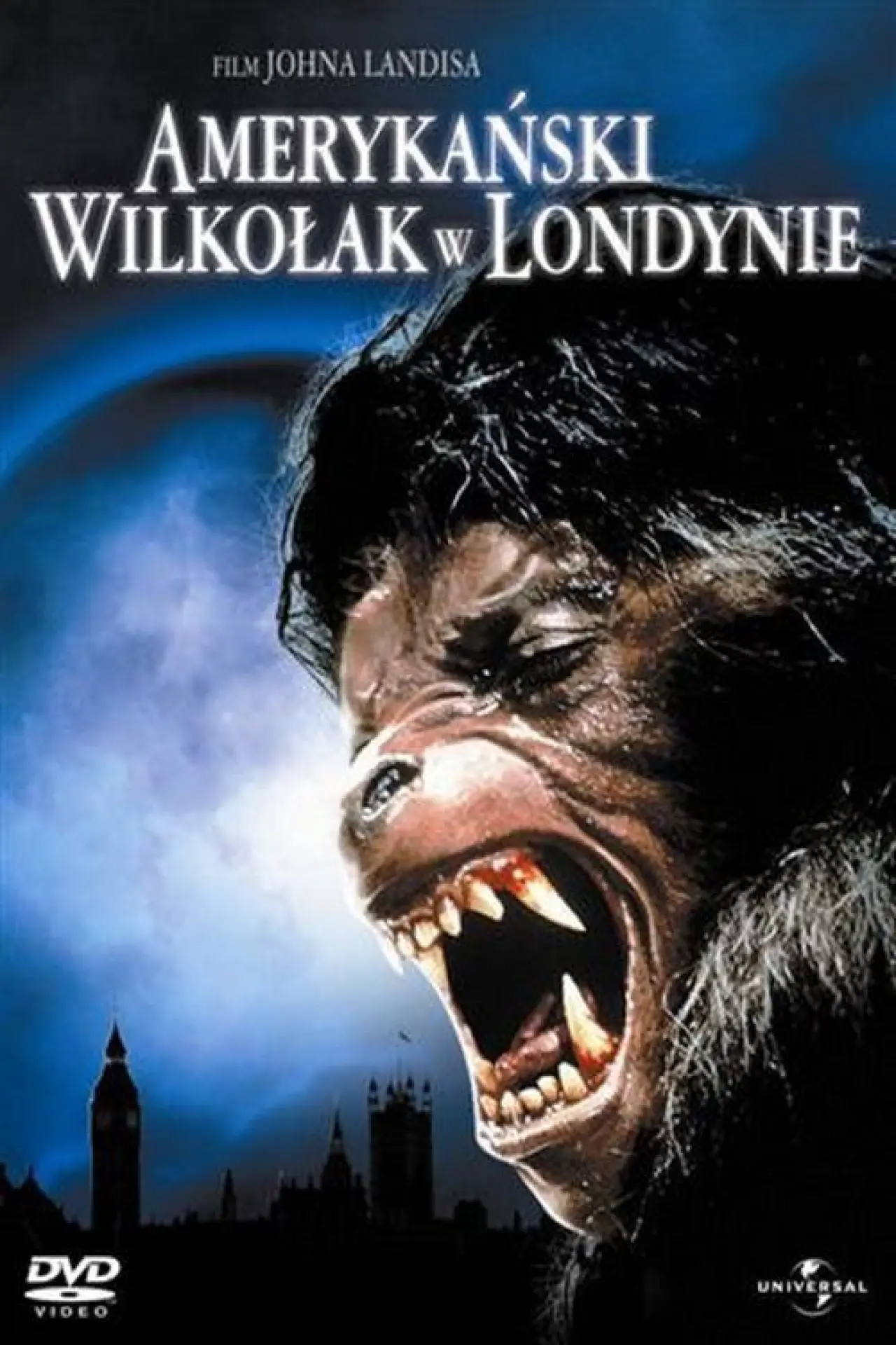 Plakat filmowy "Amerykański wilkołak w Londynie"