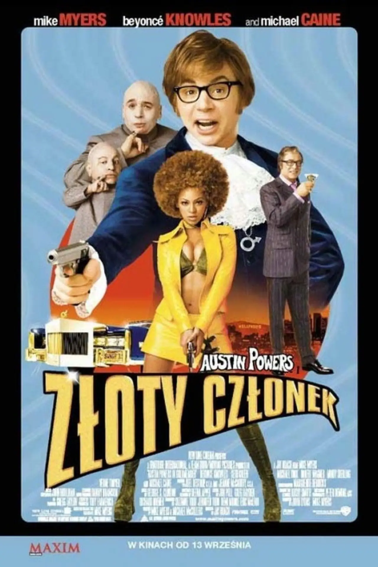 Plakat filmowy "Austin Powers i Złoty Członek"