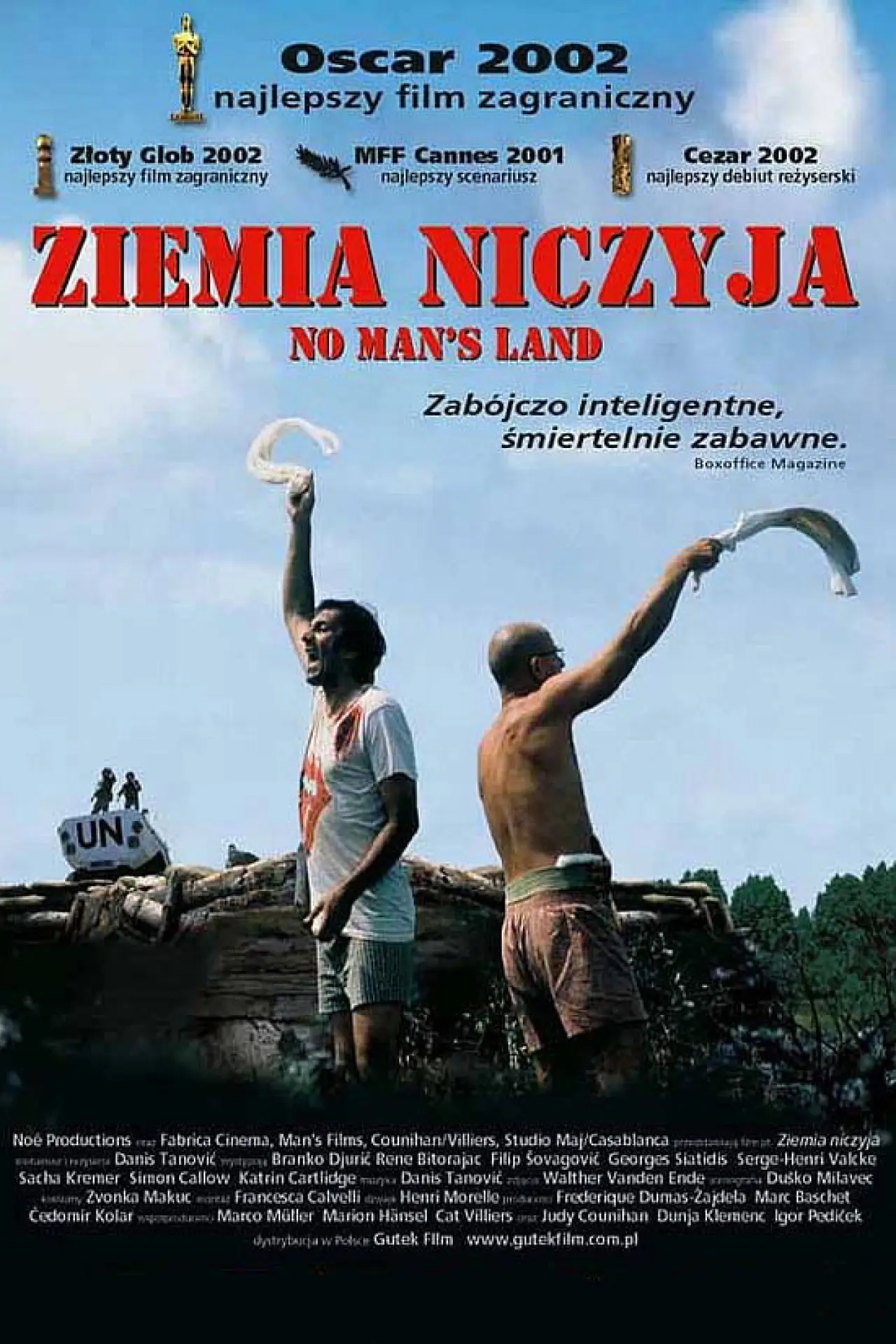 Plakat filmowy "Ziemia niczyja"