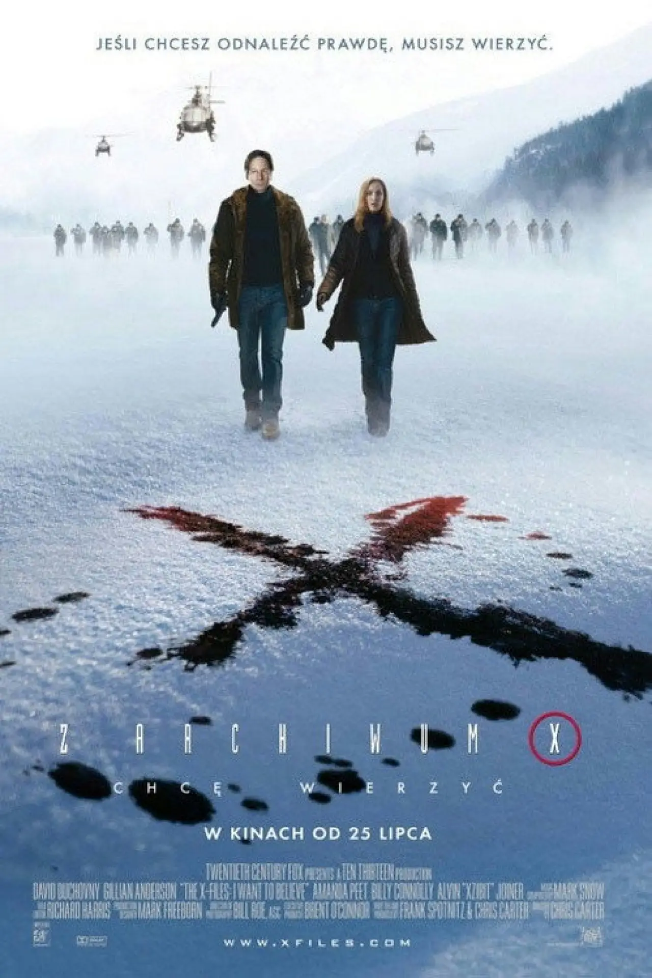 Plakat filmowy "Z archiwum X: Chcę wierzyć"