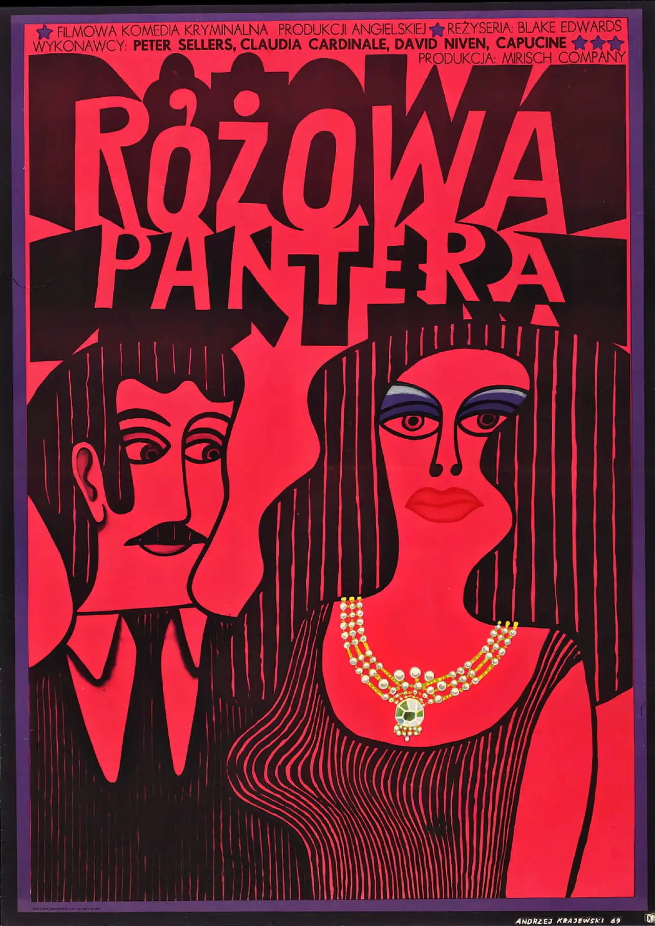 Plakat filmowy "Różowa Pantera"