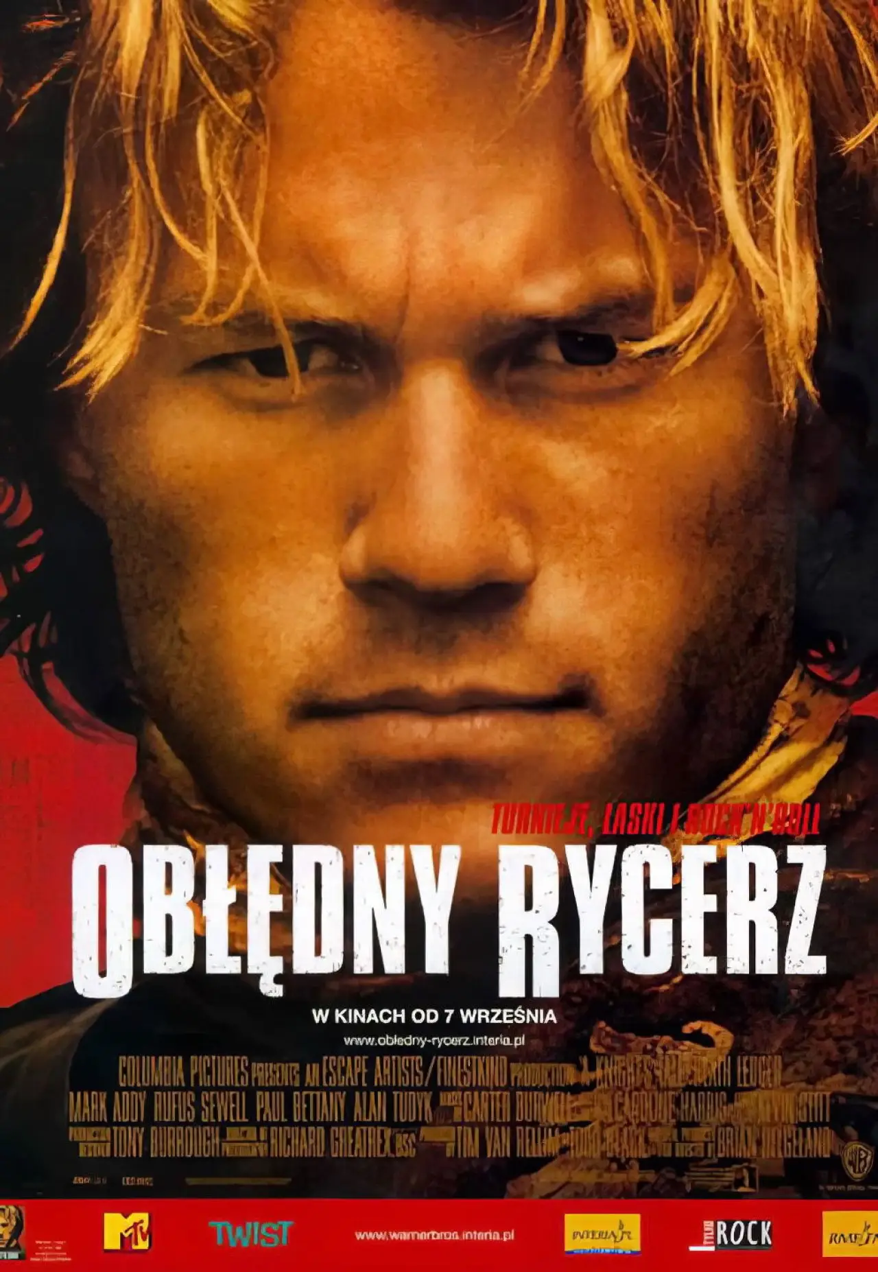 Plakat filmowy "Obłędny rycerz"