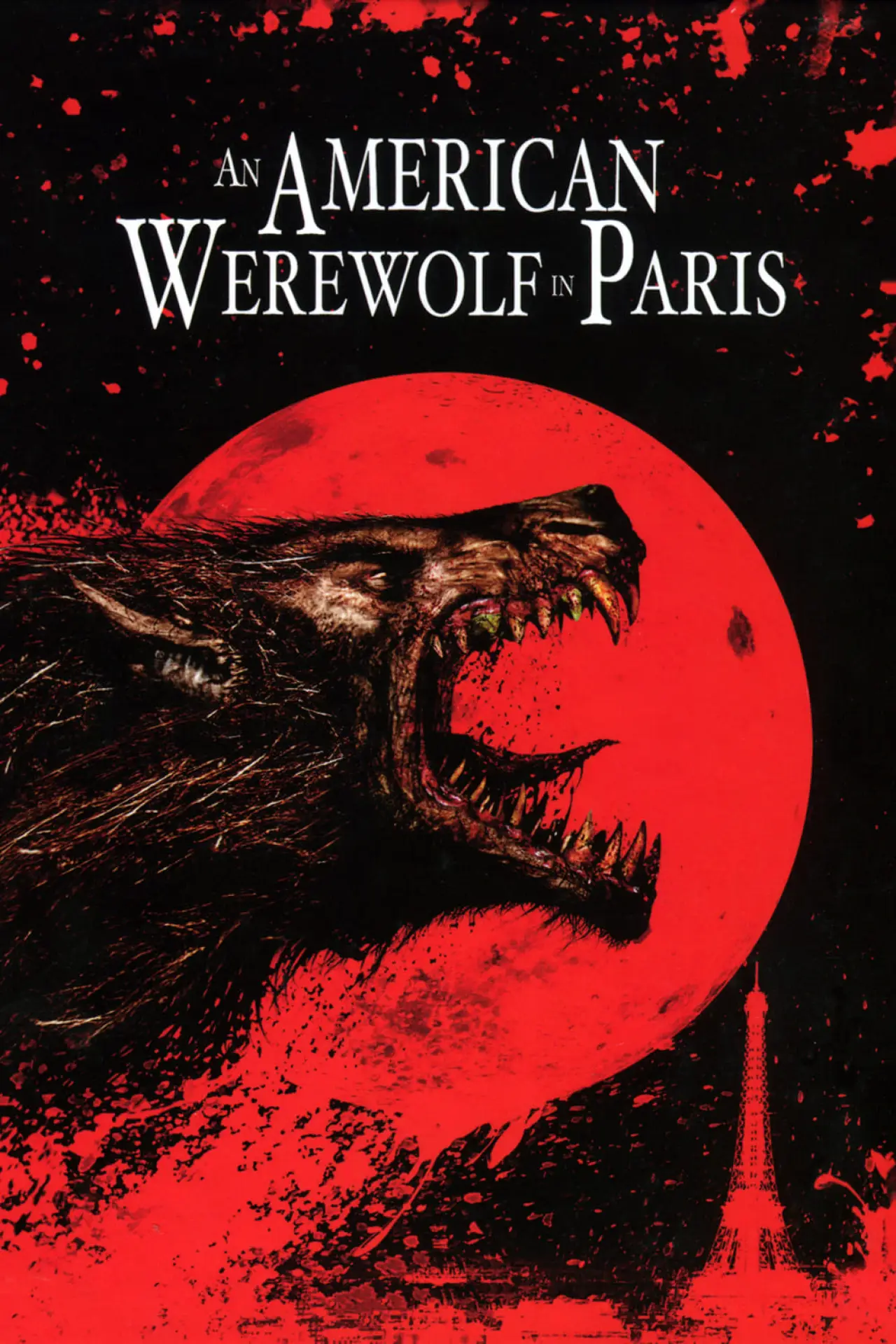 Plakat filmowy "Amerykański Wilkołak w Paryżu"