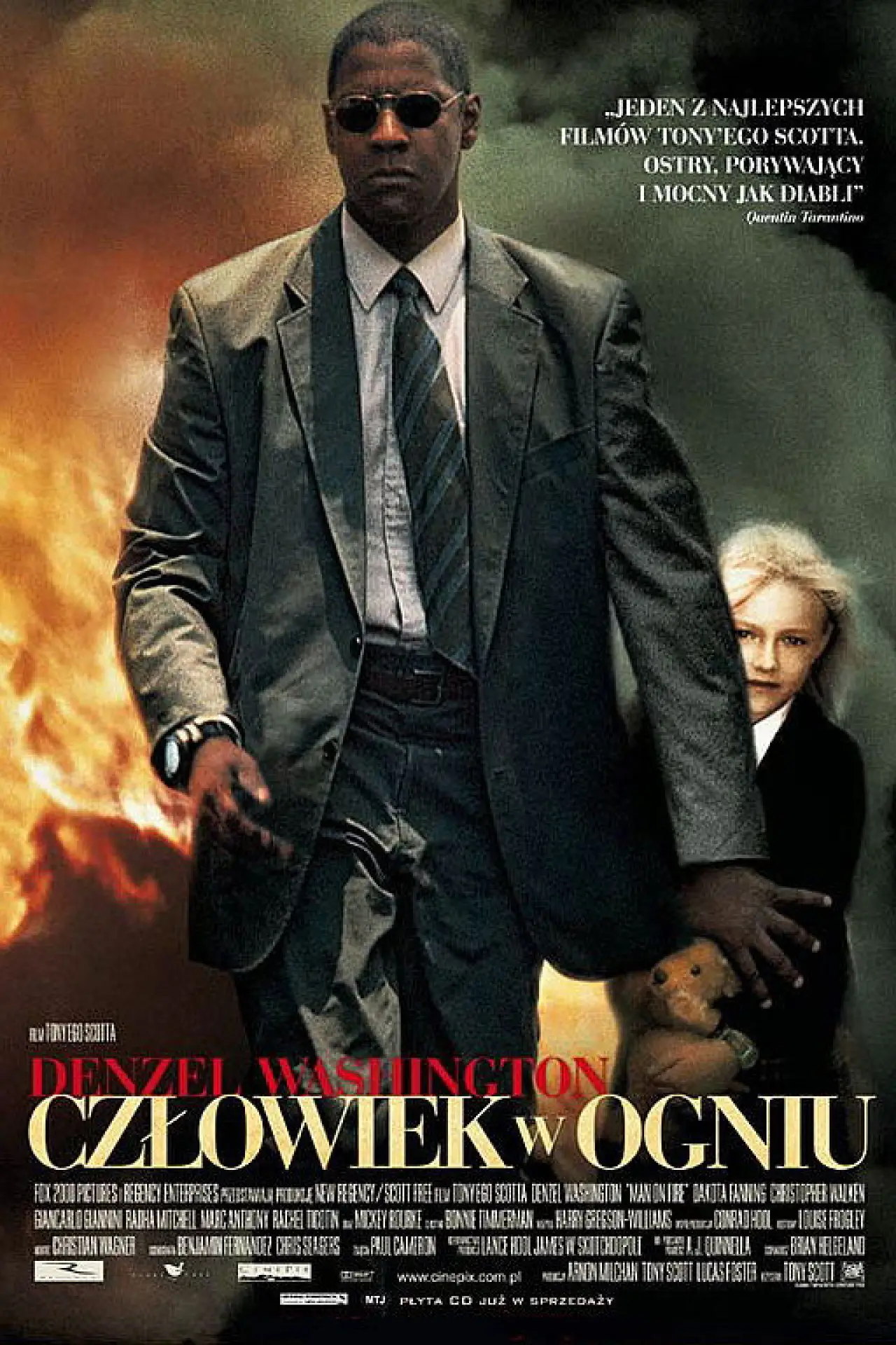 Plakat filmowy "Człowiek w ogniu"