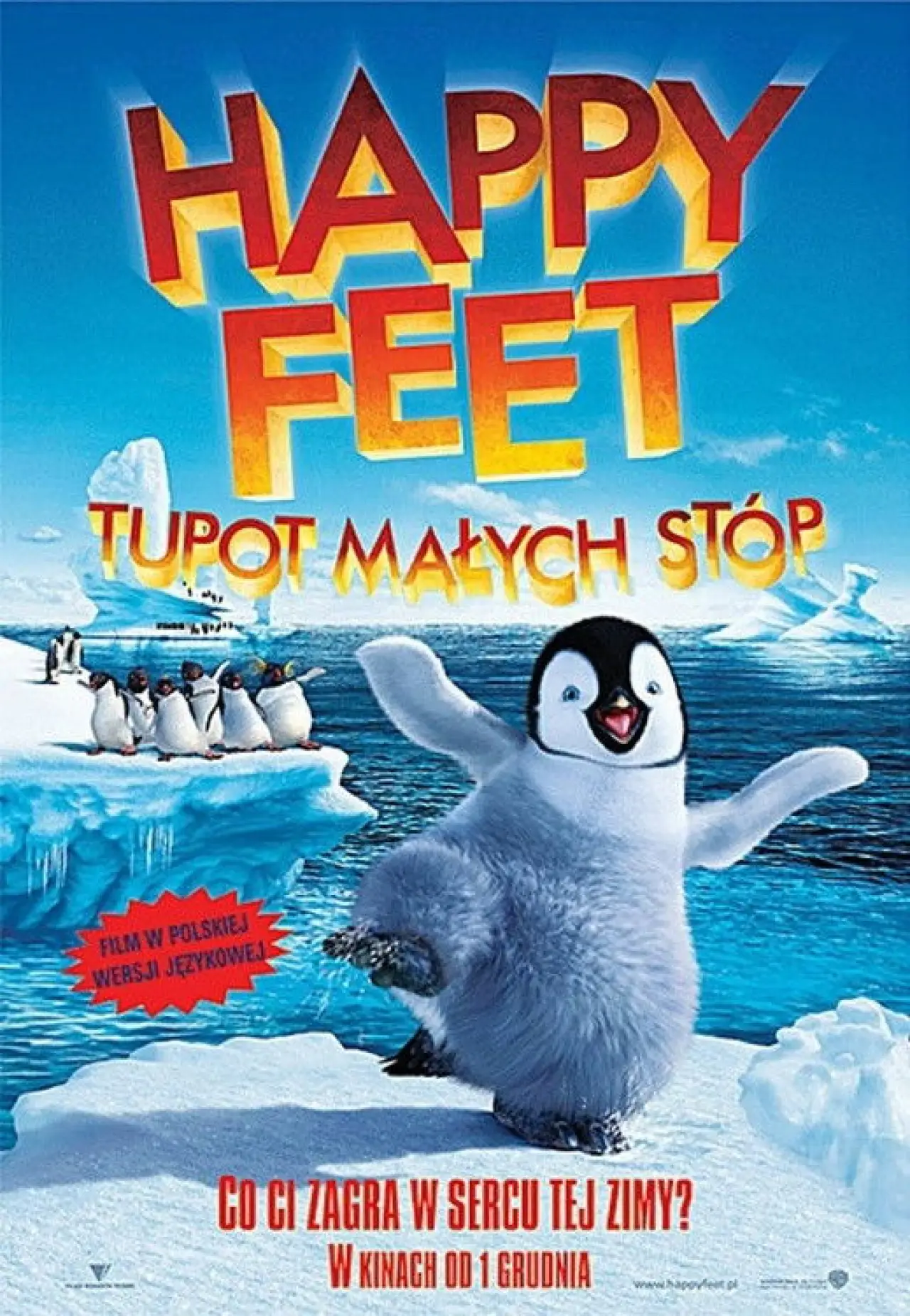 Plakat filmowy "Happy Feet: Tupot małych stóp"
