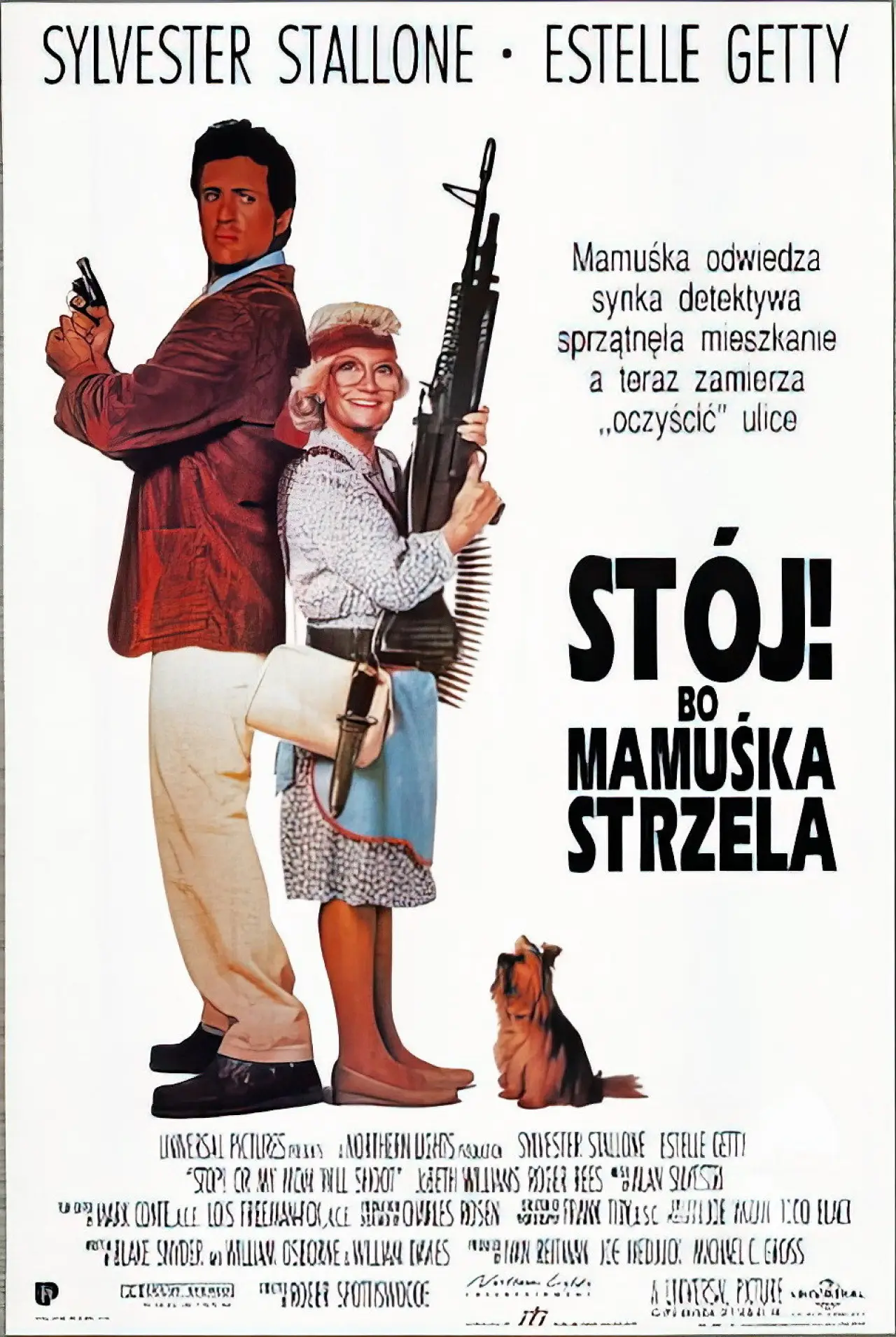Plakat filmowy "Stój, bo mamuśka strzela"
