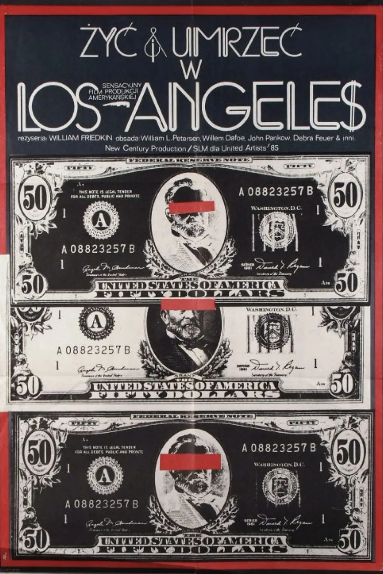 Plakat filmowy "Żyć i umrzeć w Los Angeles"