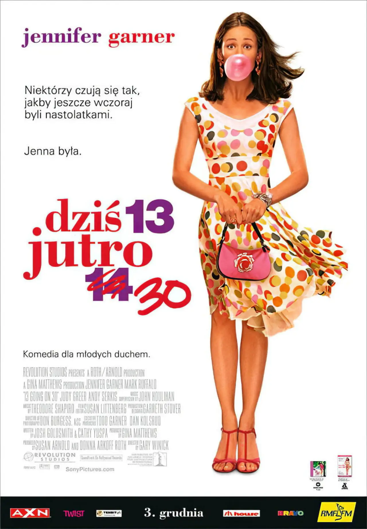Plakat filmowy "Dziś 13, jutro 30"