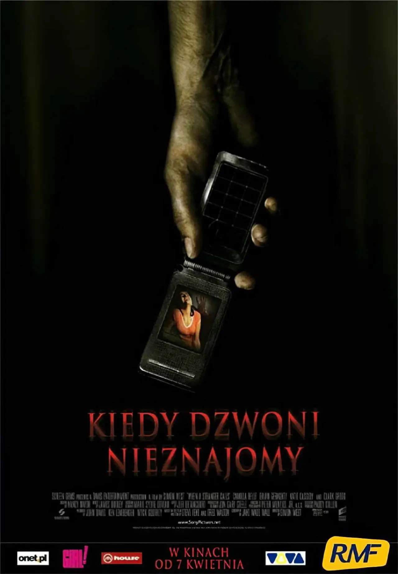 Plakat filmowy "Kiedy dzwoni nieznajomy"