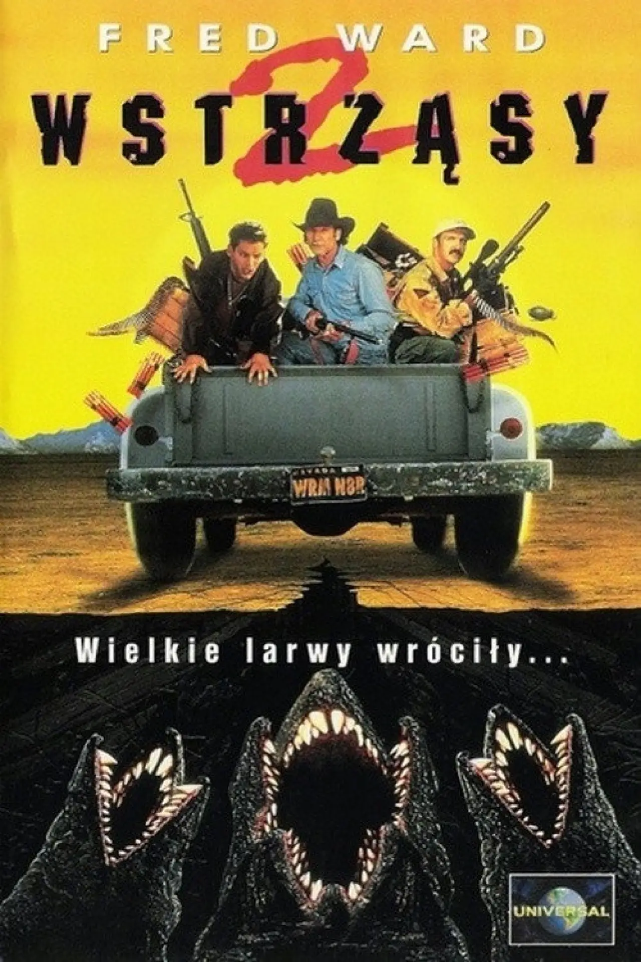 Plakat filmowy "Wstrząsy 2: Wielkie larwy wróciły"