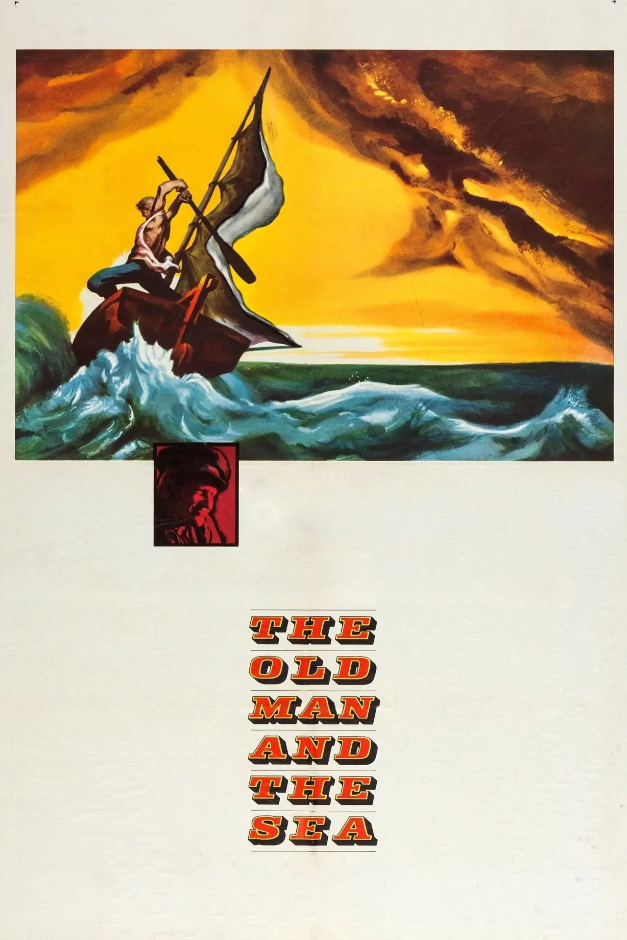 Plakat filmowy "Stary człowiek i morze"
