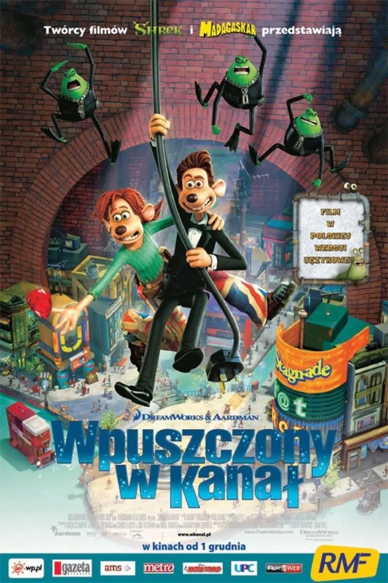 Plakat filmowy "Wpuszczony w kanał"