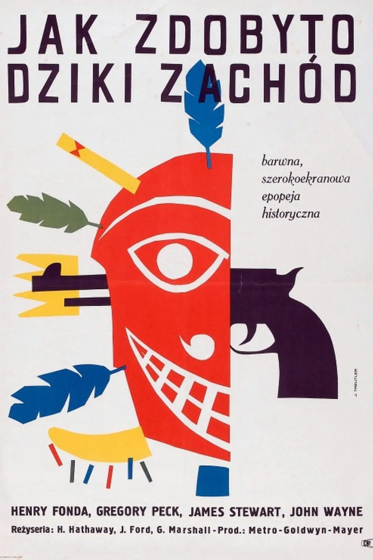 Plakat filmowy "Jak zdobyto Dziki Zachód"