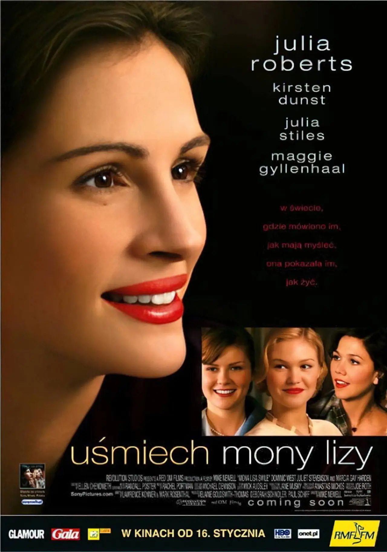 Plakat filmowy "Uśmiech Mony Lizy"