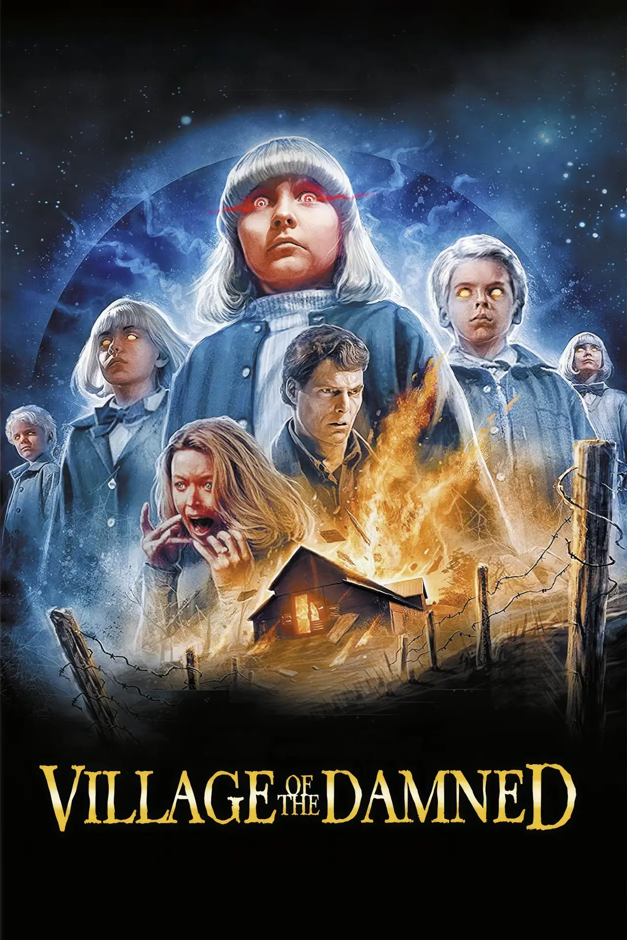 Plakat filmowy "Wioska przeklętych"
