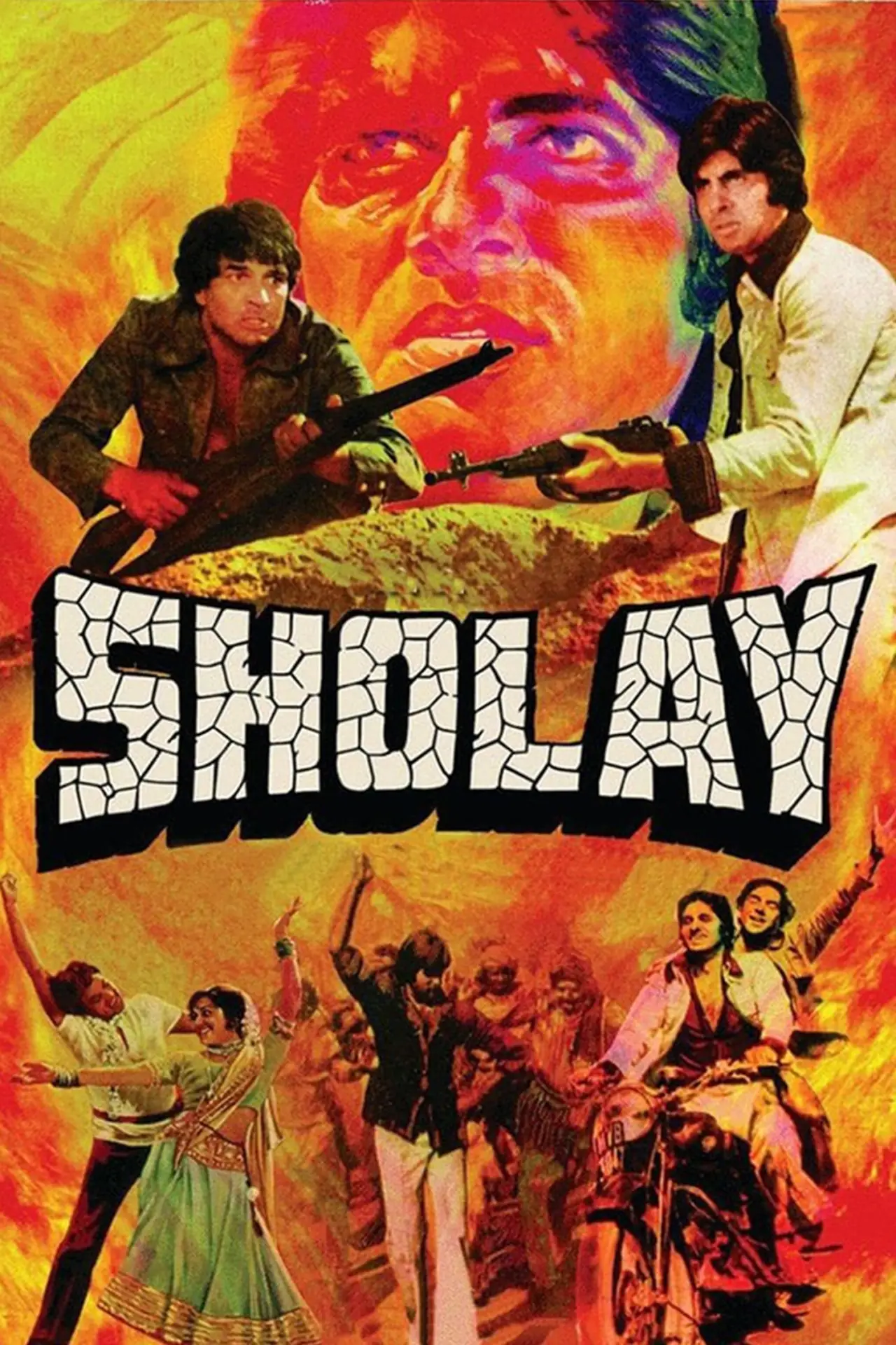 Plakat filmowy "शोले"