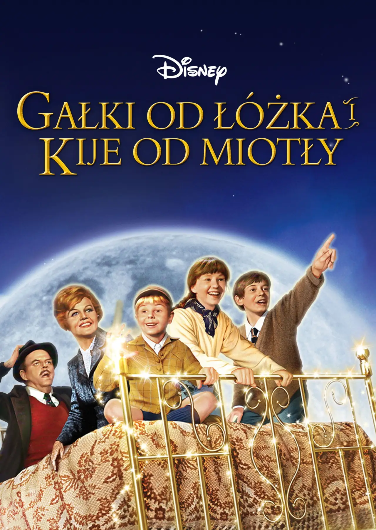 Plakat filmowy "Gałki od łóżka i kije od miotły"