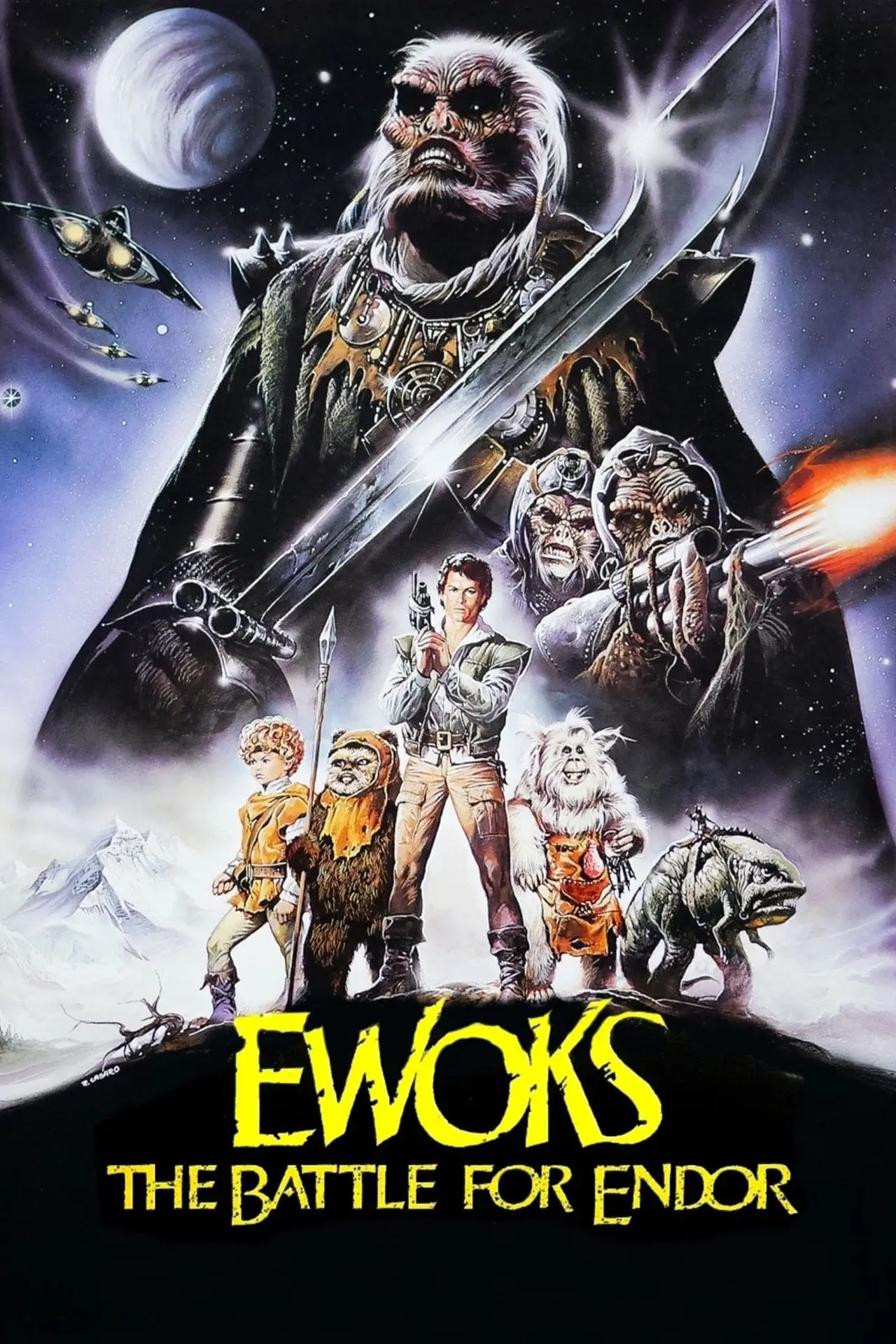 Plakat filmowy "Gwiezdne wojny: Ewoki - Bitwa o Endor"