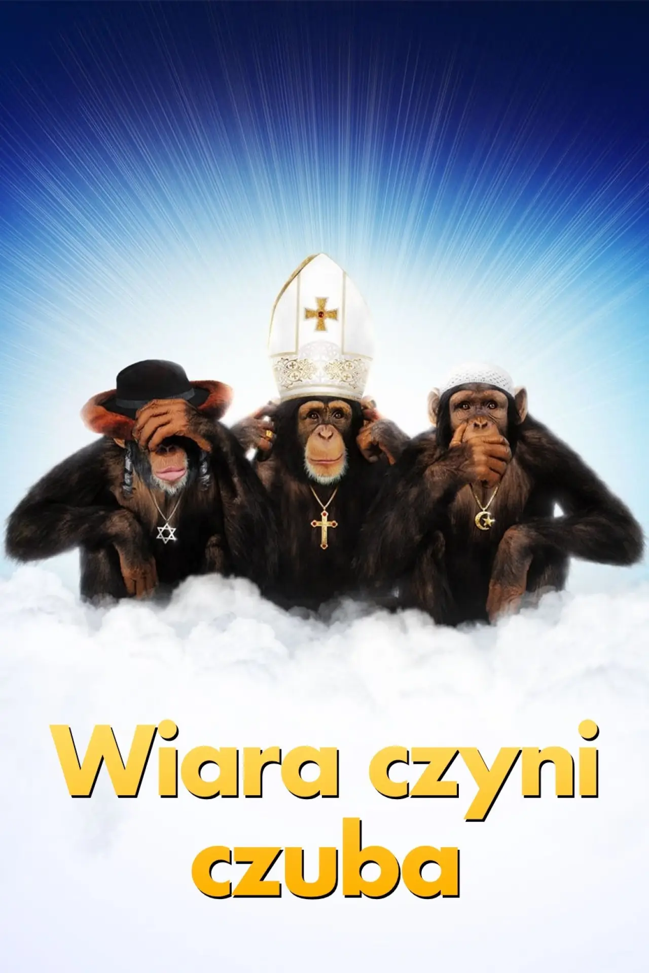 Plakat filmowy "Wiara czyni czuba"