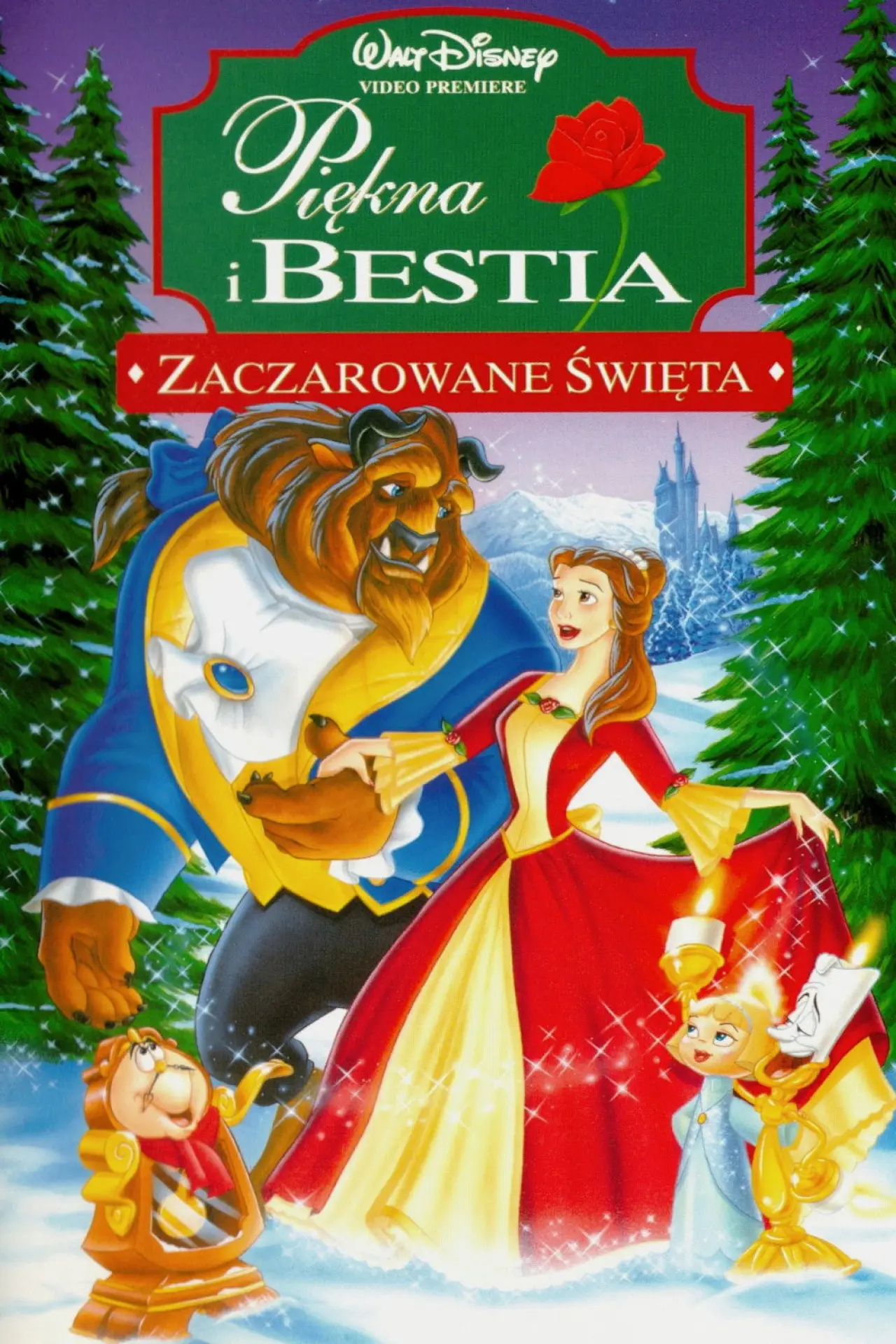 Plakat filmowy "Piękna i Bestia: Zaczarowane święta"