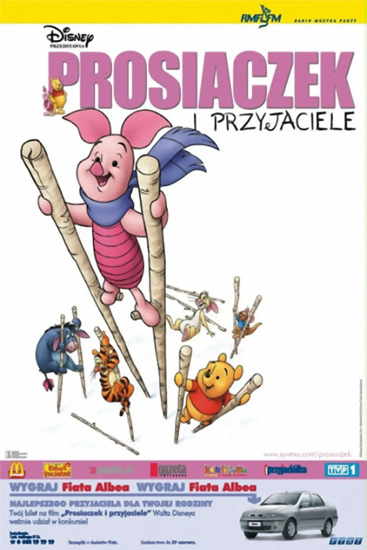 Plakat filmowy "Prosiaczek i przyjaciele"