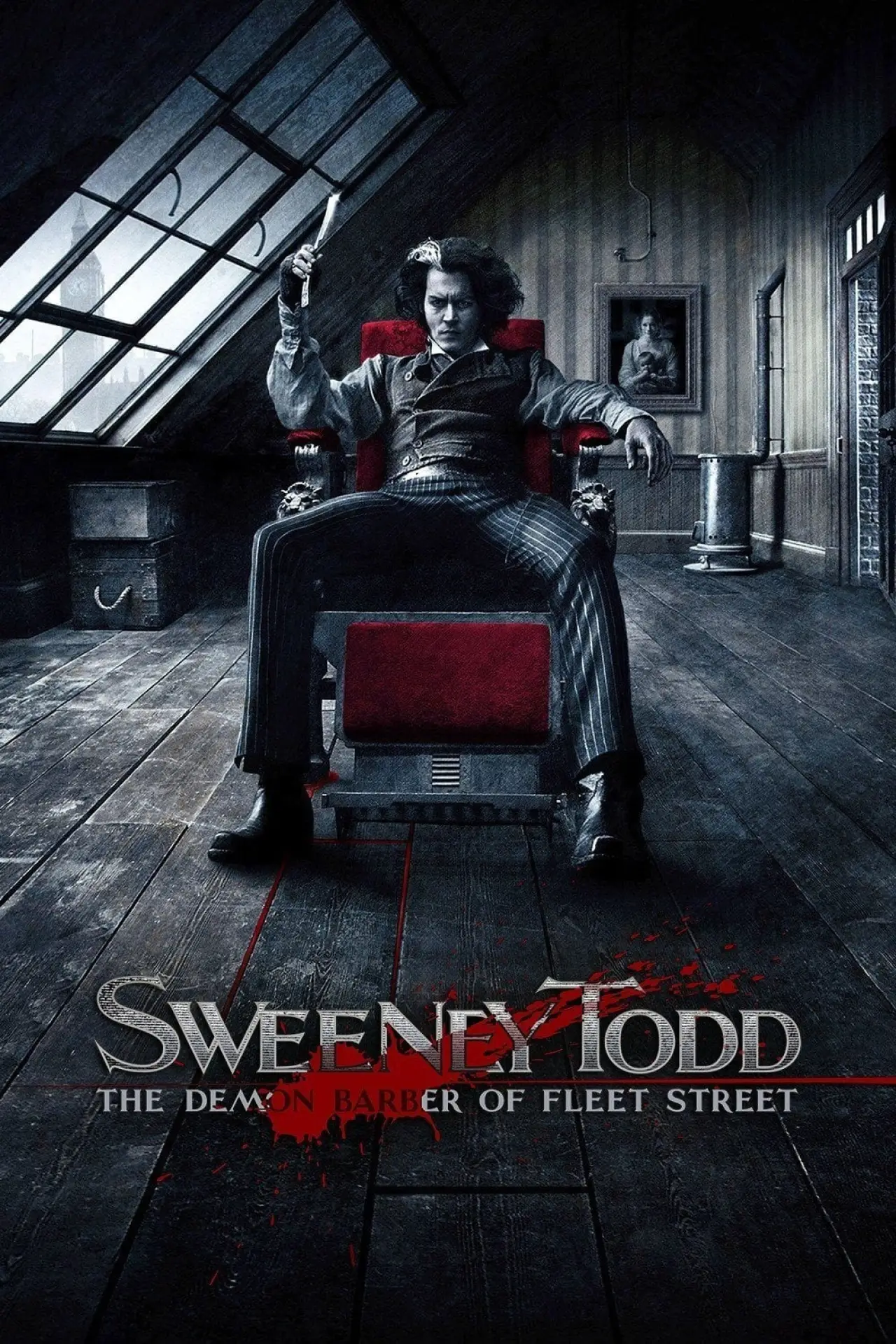 Plakat filmowy "Sweeney Todd: Demoniczny golibroda z Fleet Street"