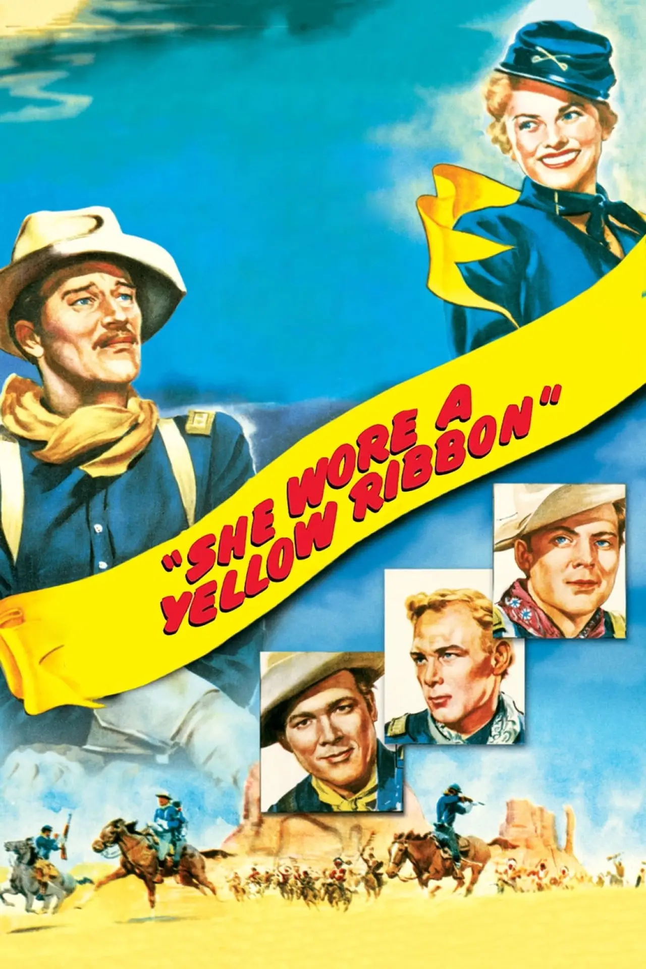 Plakat filmowy "Nosiła żółtą wstążkę"