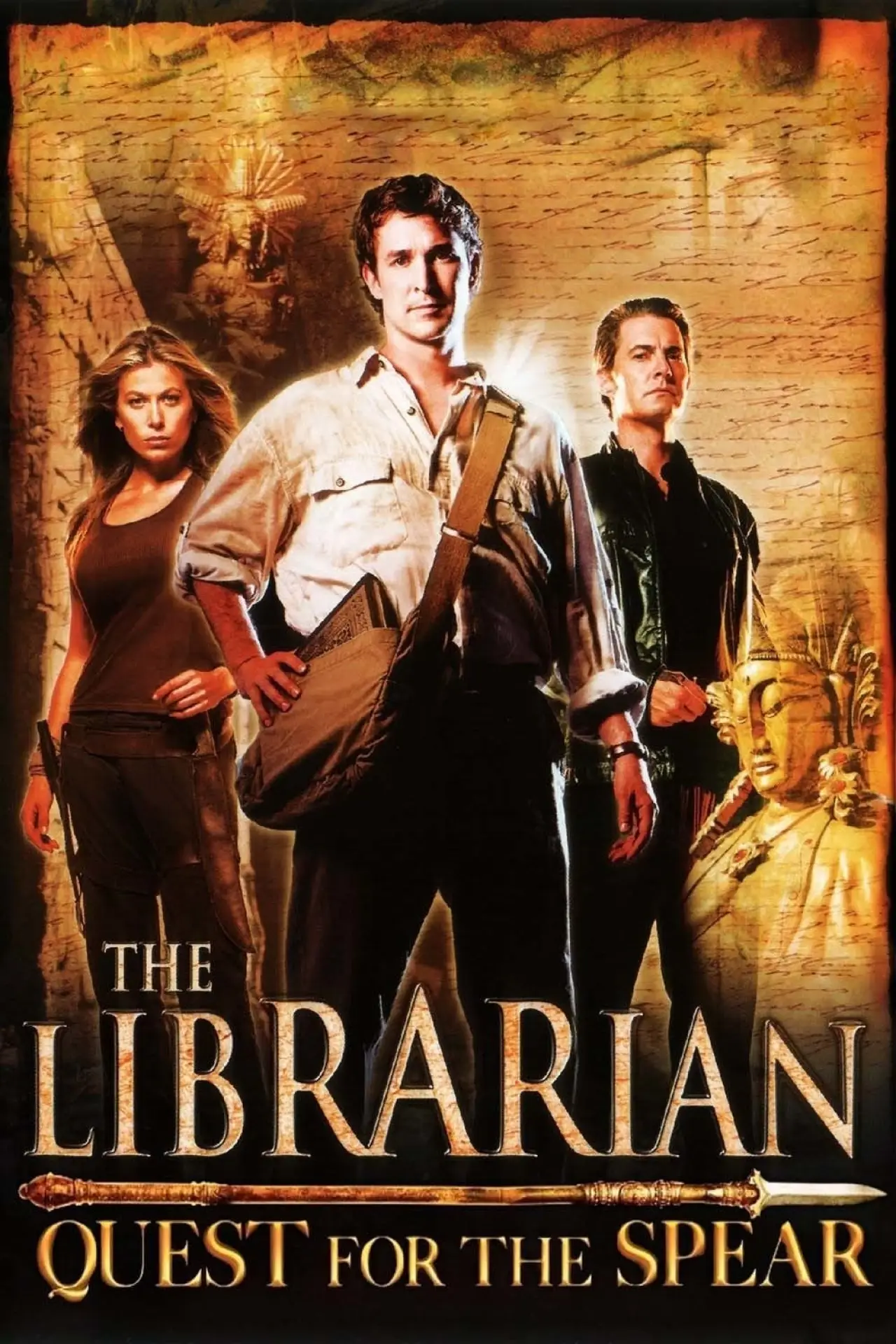 Plakat filmowy "Bibliotekarz I: Tajemnica Włóczni"
