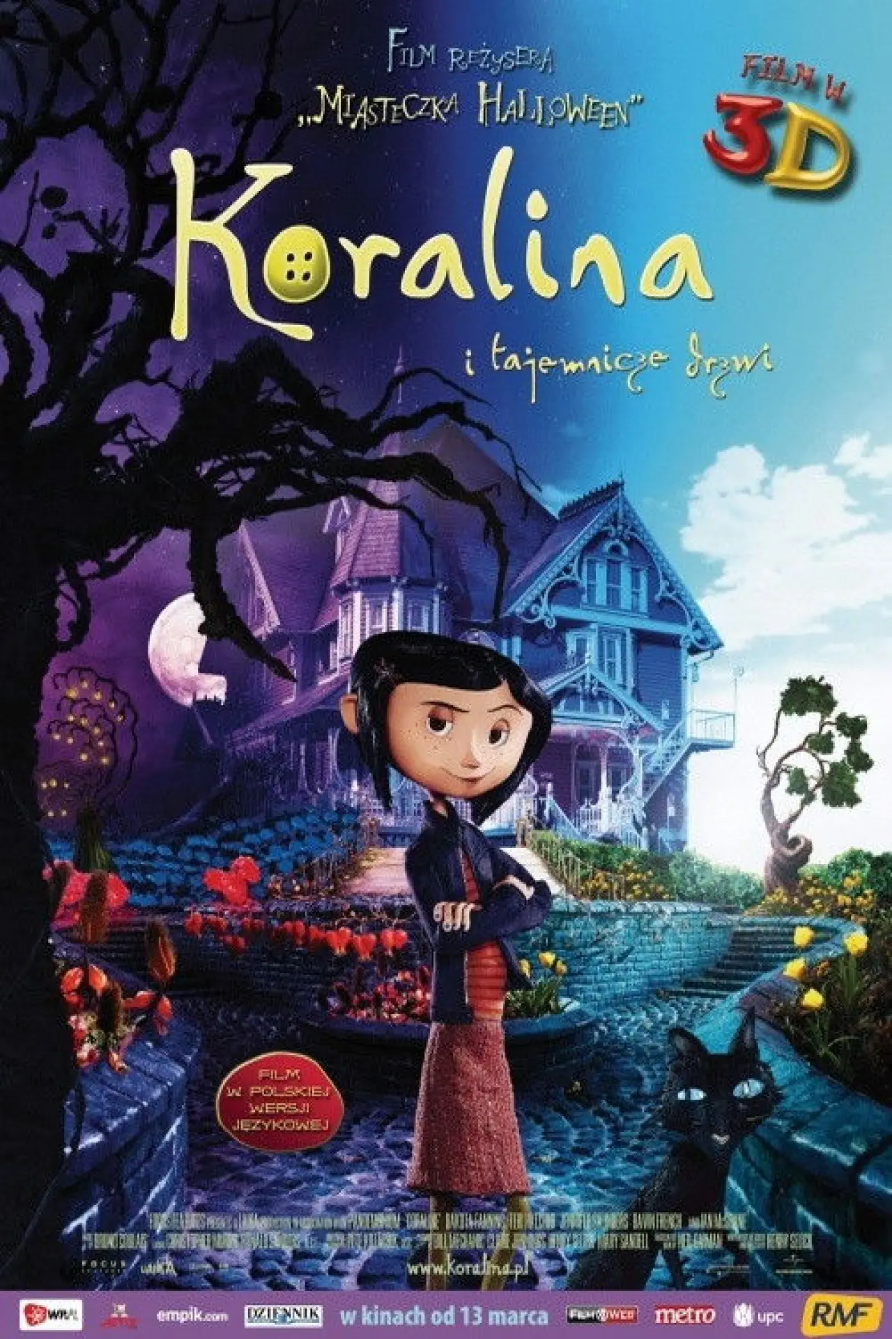 Plakat filmowy "Koralina i tajemnicze drzwi"