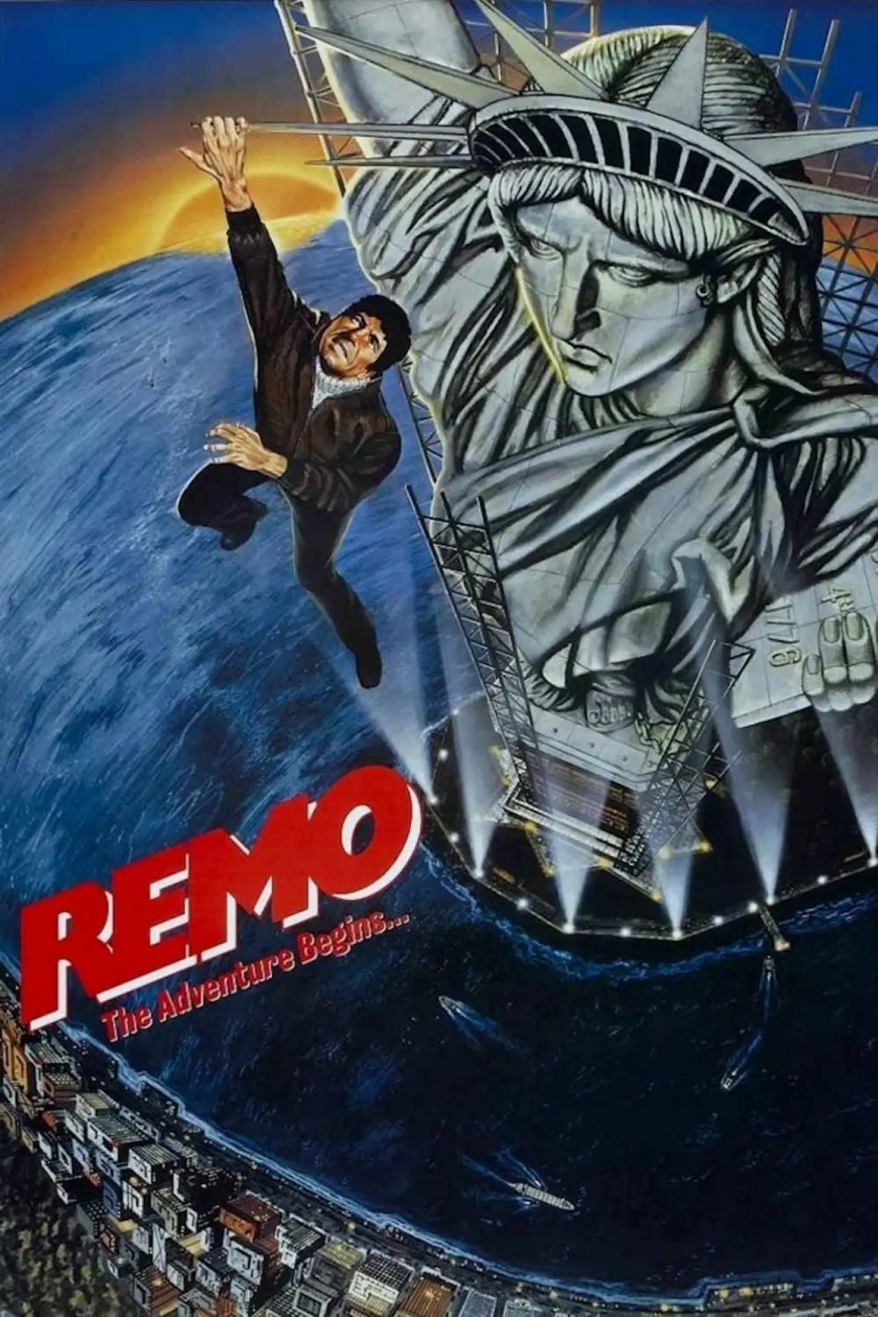 Plakat filmowy "Remo: Nieuzbrojony i niebezpieczny"